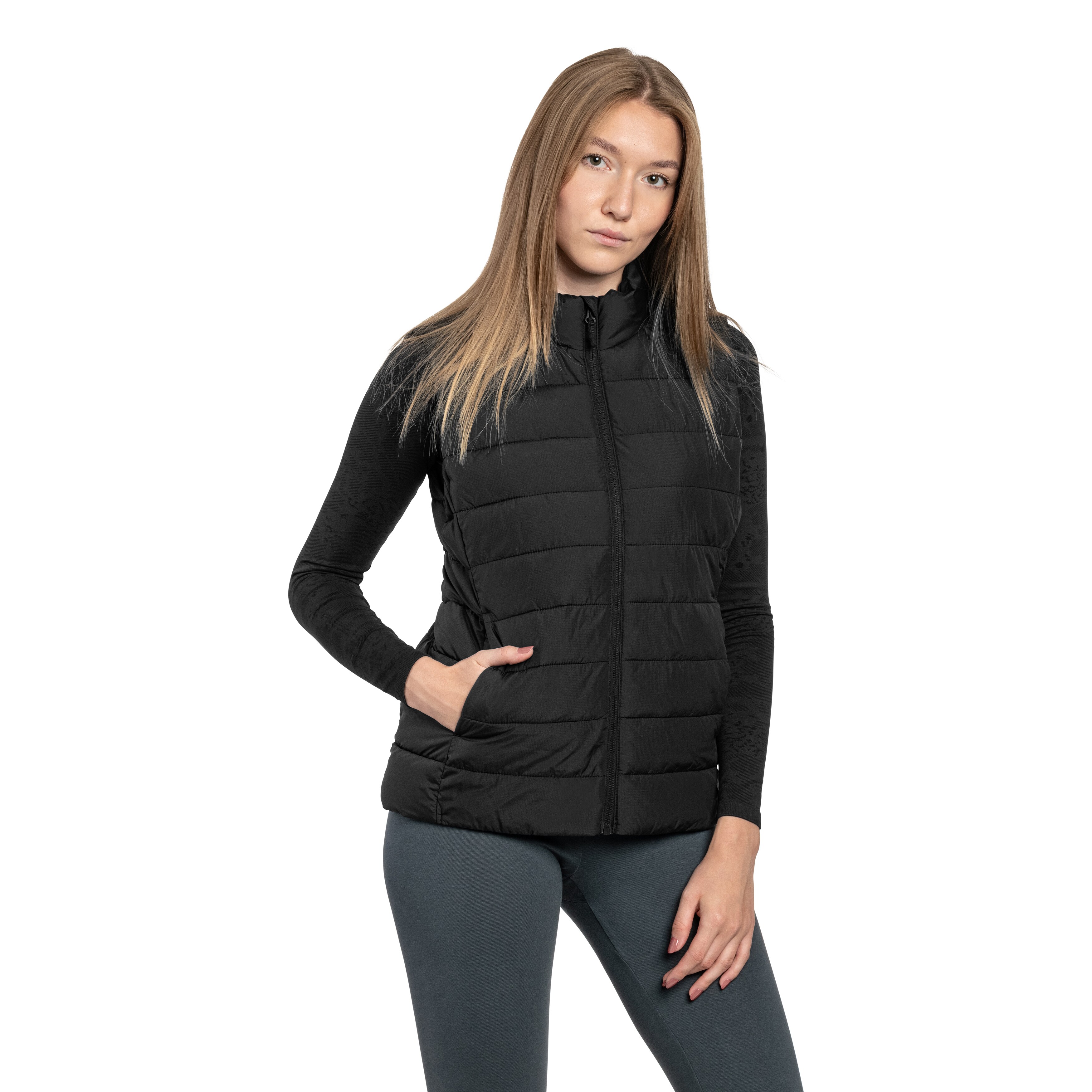 4F - F181 Damenweste - Schwarz