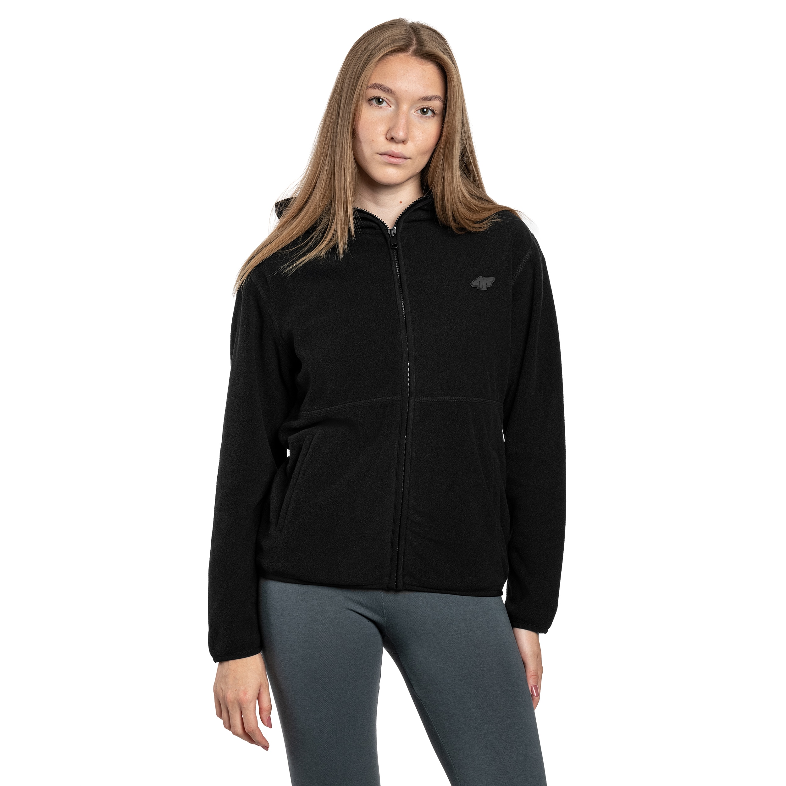 4F - F315 Damen Fleecejacke - Schwarz