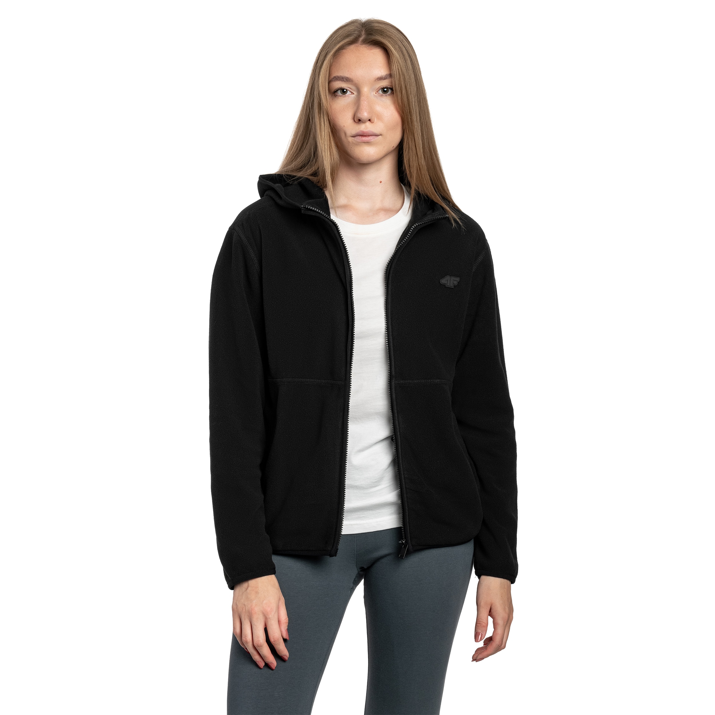 4F - F315 Damen Fleecejacke - Schwarz