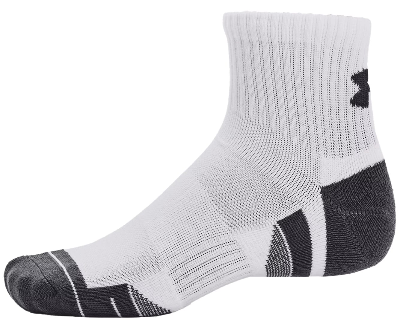 Under Armour - Performance Cotton Quarter White/Pitch Gray Socken - 3 Paar