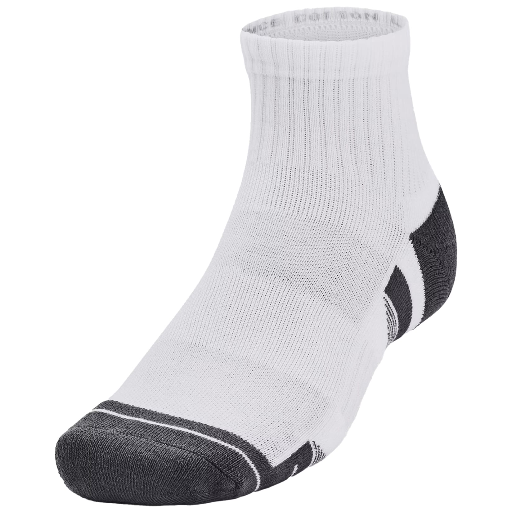 Under Armour - Performance Cotton Quarter White/Pitch Gray Socken - 3 Paar