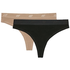 4F - F03190S Multikolor Damen-Tanga - 2 Stk.