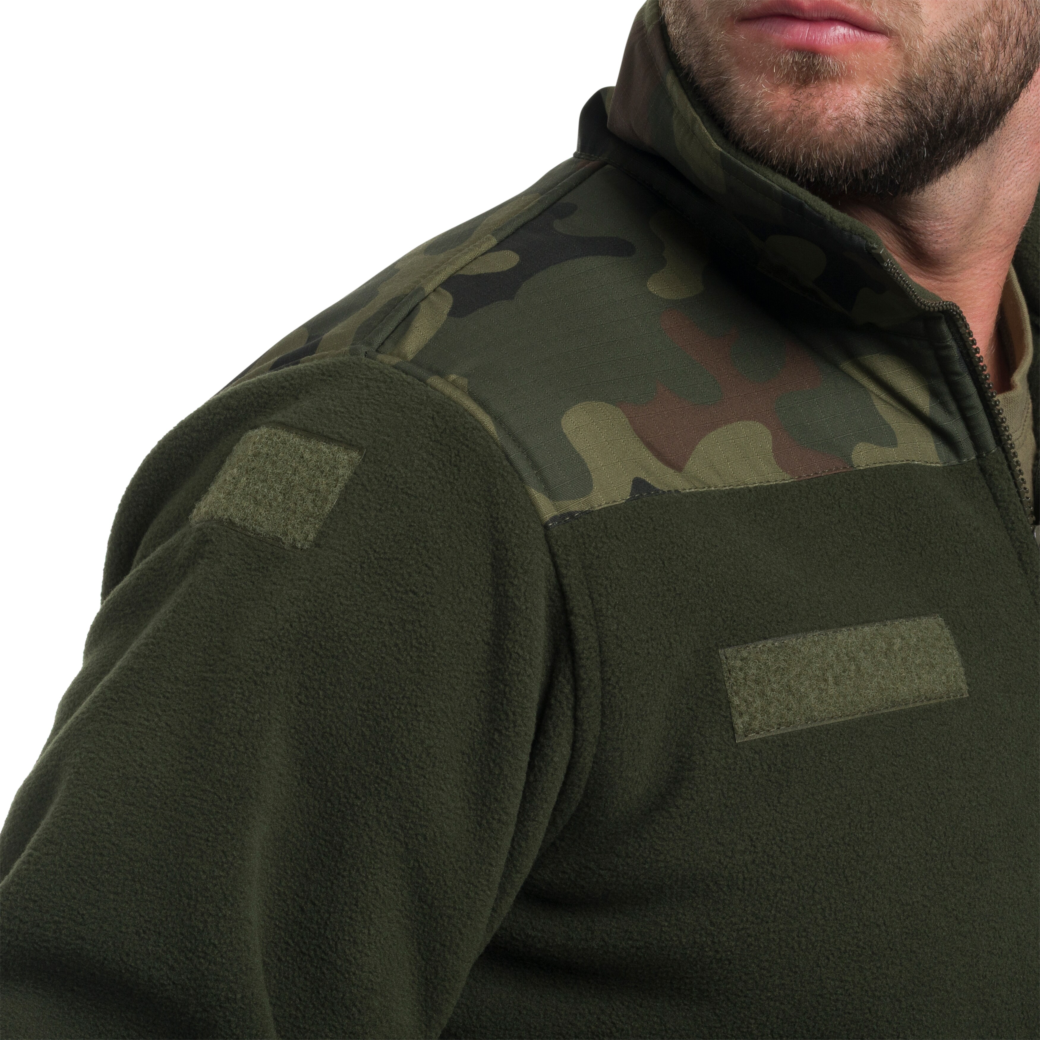 Maxtex - Standard Fleecejacke - Olive/wz.93 Pantera PL Woodland