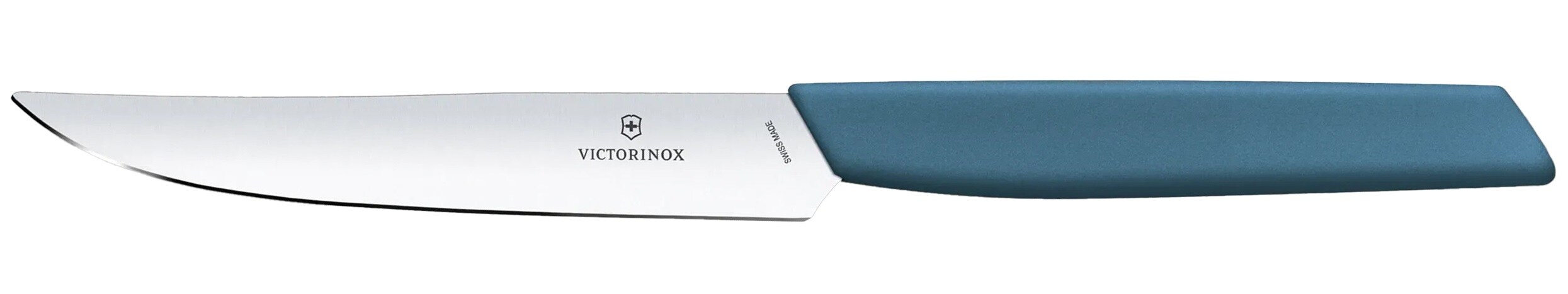 Victorinox - Swiss Modern Cornflower Blue 12 cm Küchenmesser - glatte Klinge mit scharfer Spitze