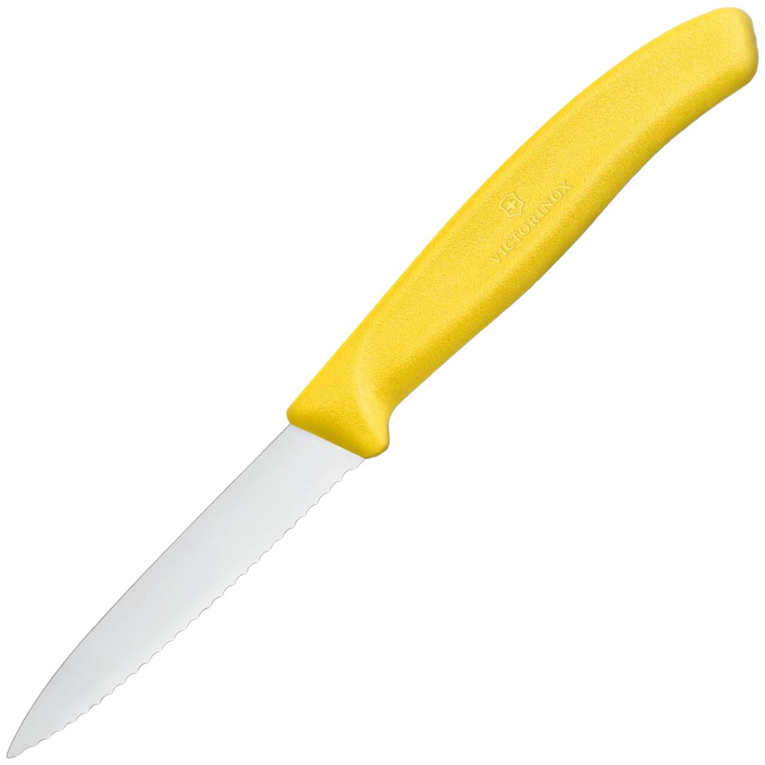 Victorinox - Swiss Classic Küchenmesser mit Wellenschliff für Gemüse und Obst - Yellow 