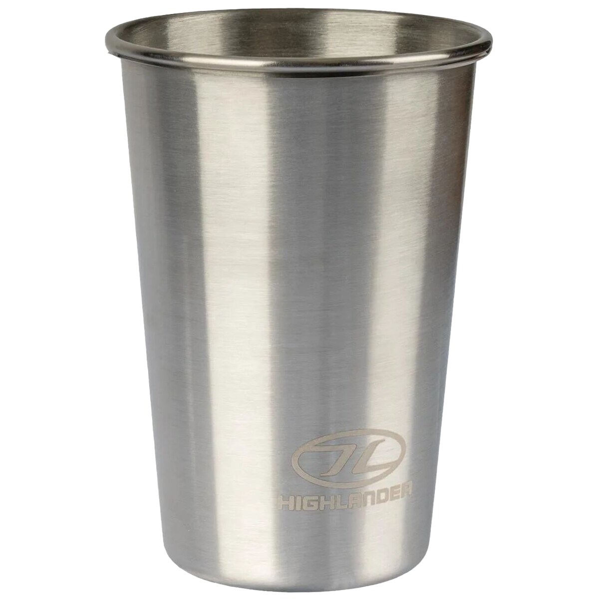 Highlander - Outdoor Camp Cup 500 ml - Stahlbecher - Silver