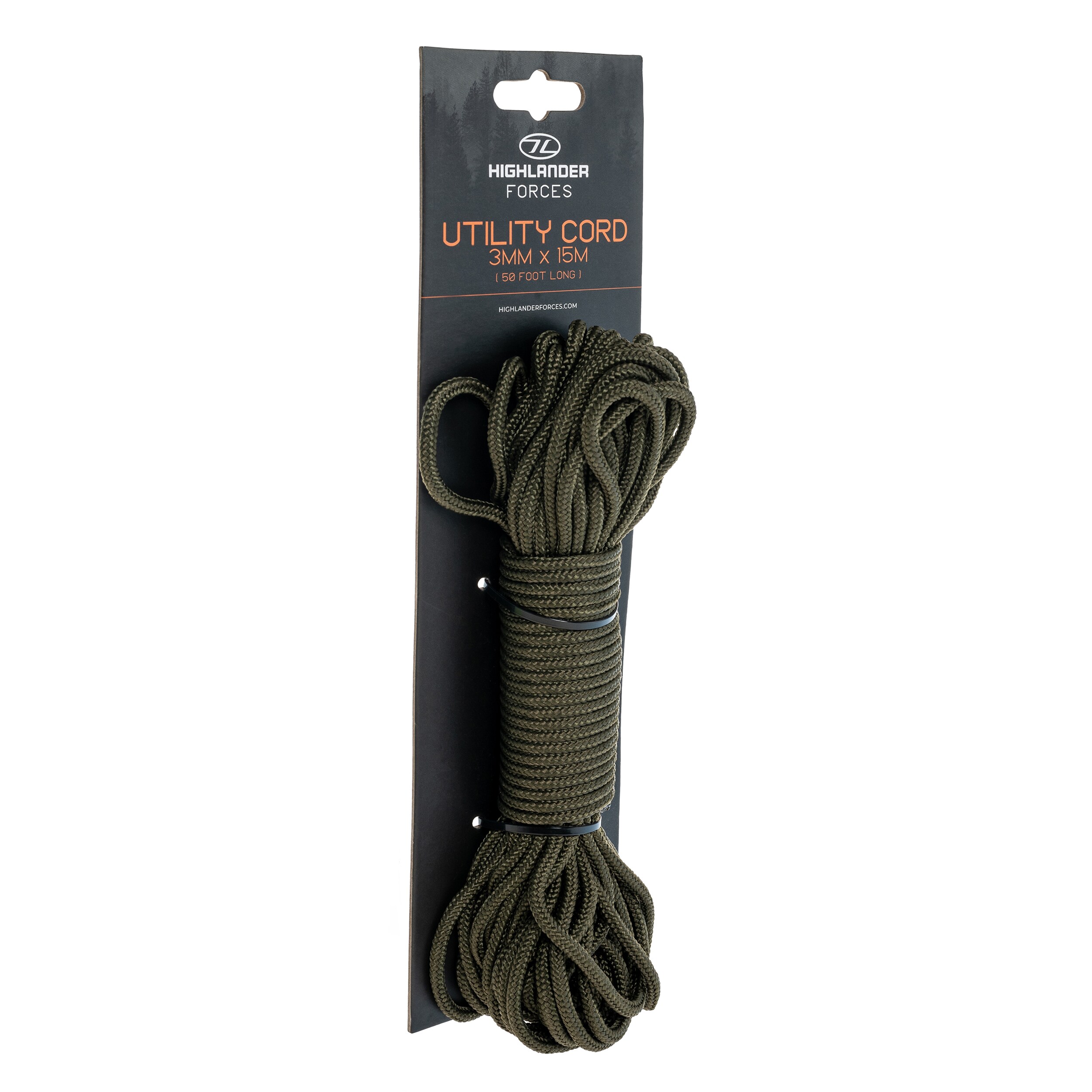 Highlander - Outdoor Utility Leine 3 mm x 15 m - Olive