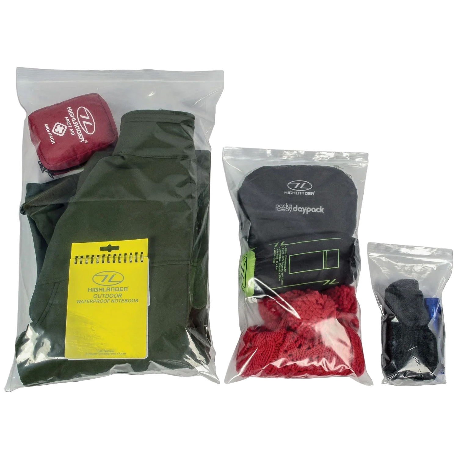 Highlander - Outdoor Self Sealing Bags Zip-Beutel - 9 Stk.