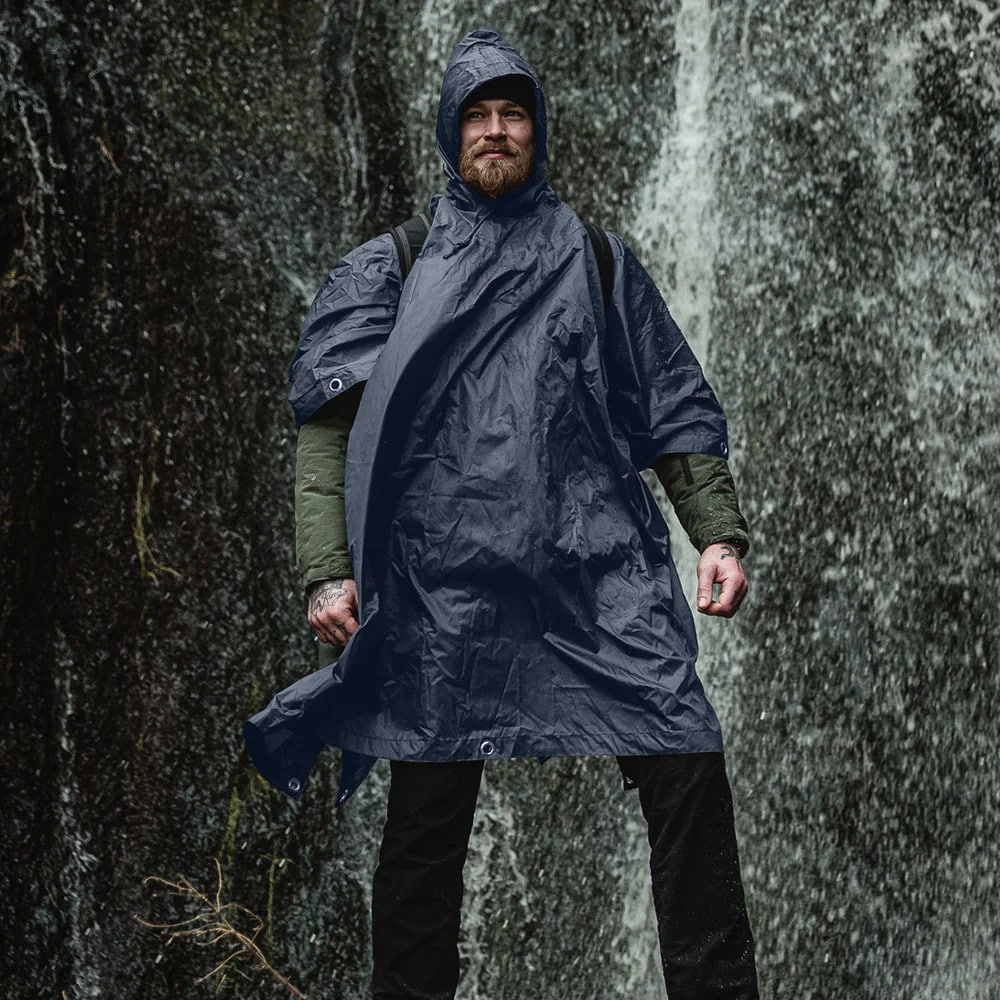 Highlander - Outdoor Adventure Poncho - Navy Blue