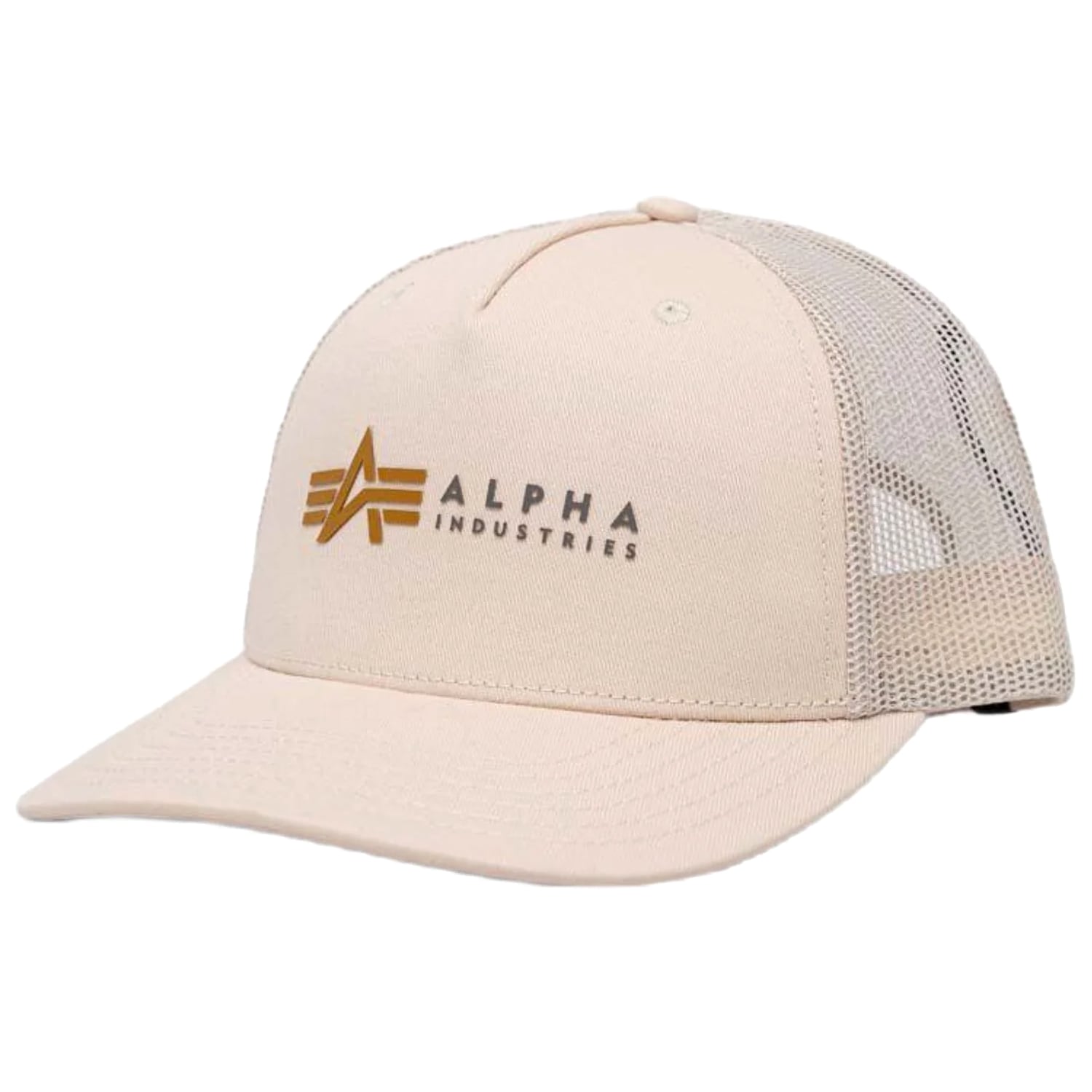 Alpha Industries - Label Trucker Cap - Baseballcap - Jet Stream White