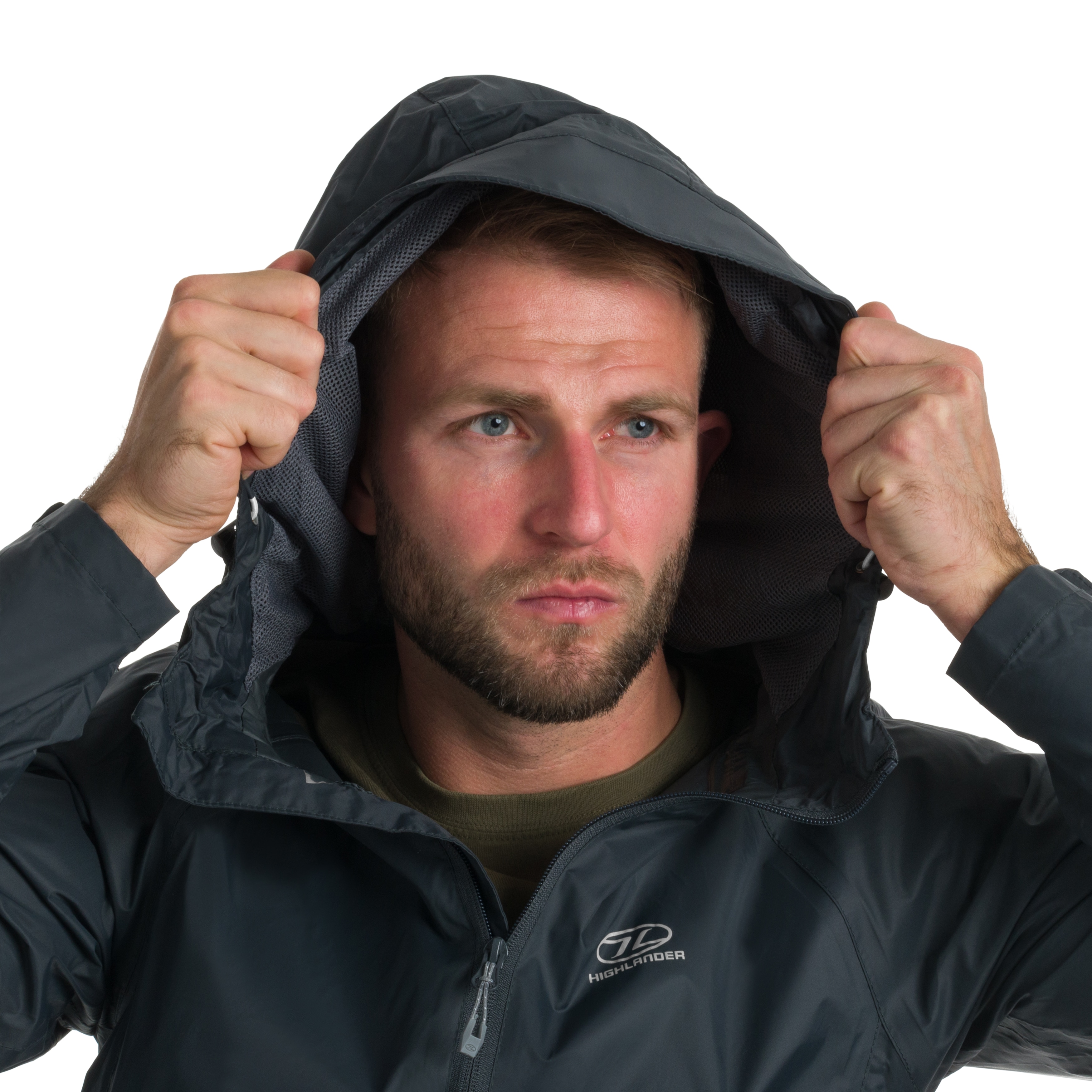 Highlander - Outdoor Stow & Go Pack Away Jacke - Dark Grey