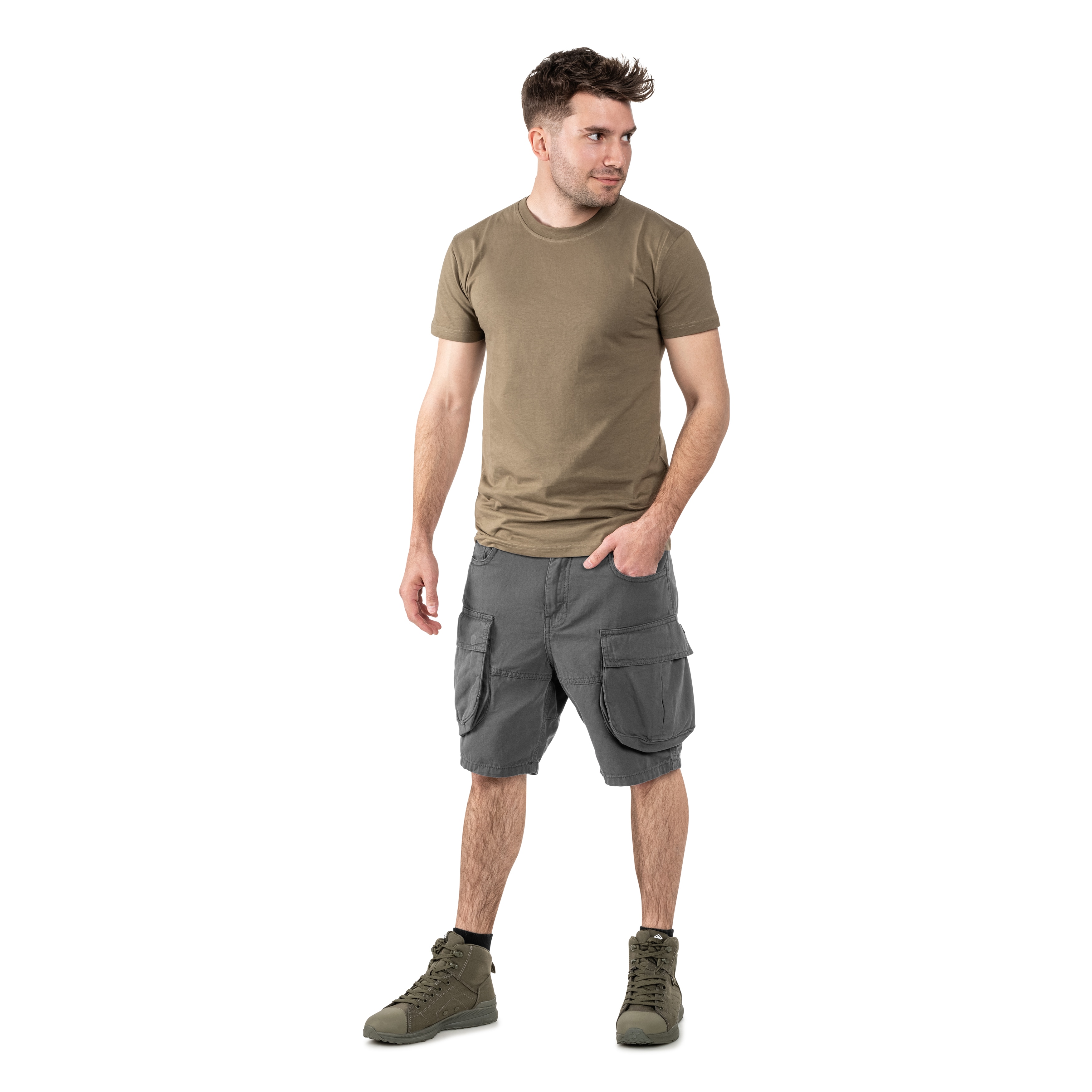 Alpha Industries - Canvas Cargo Shorts - Vintage Grey