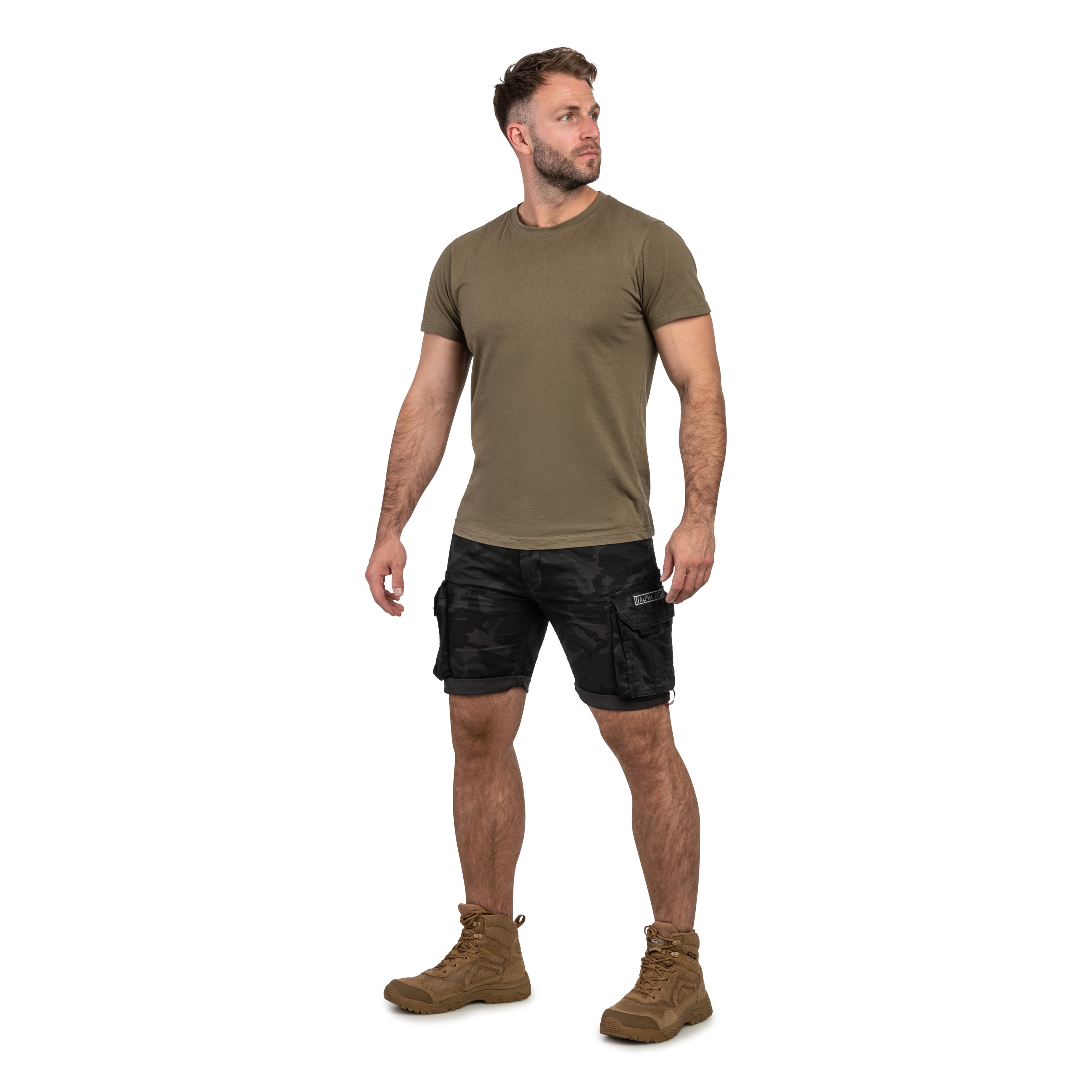 Alpha Industries - Crew Short Shorts - Black Camo