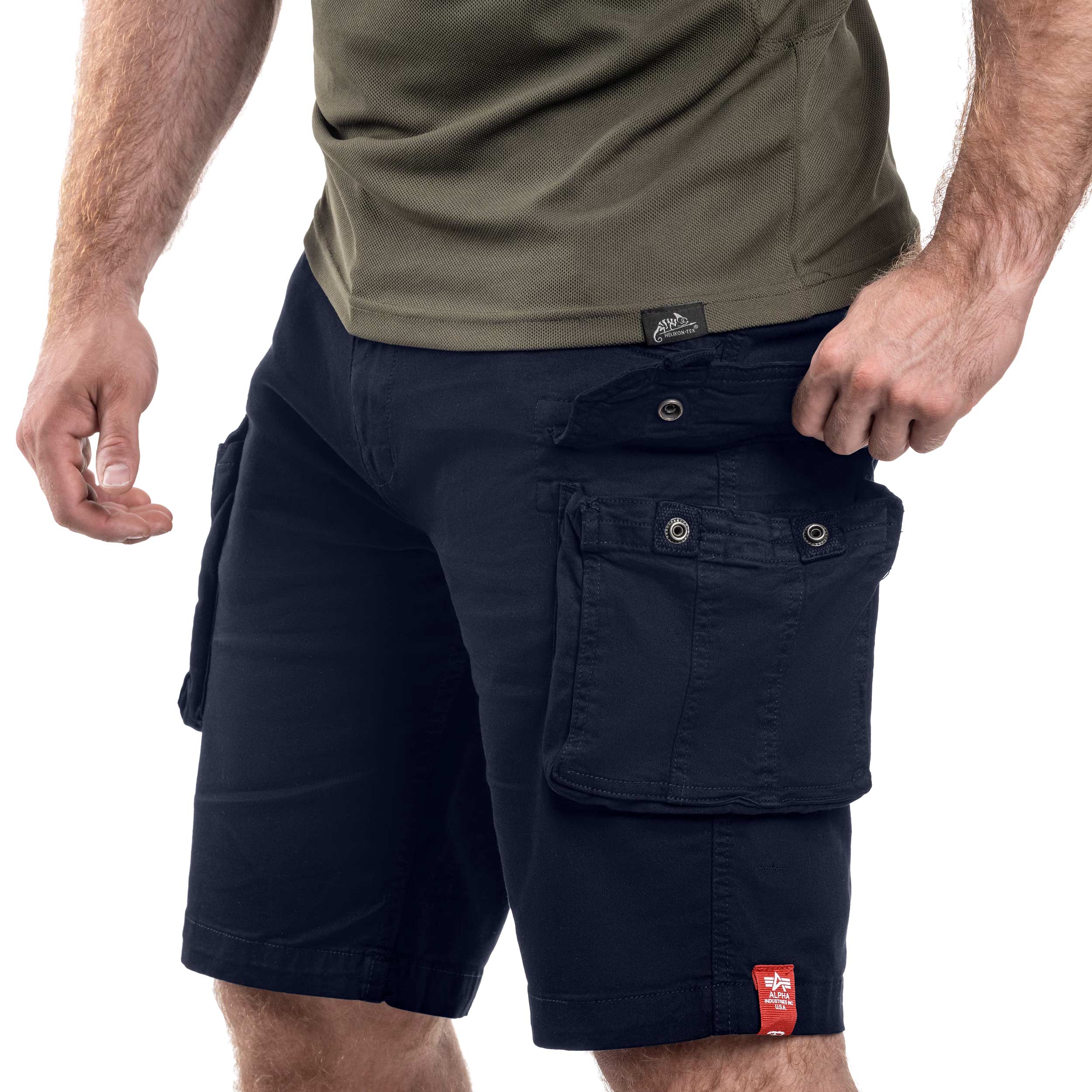 Alpha - Industries Crew Short Shorts - Replica Blue