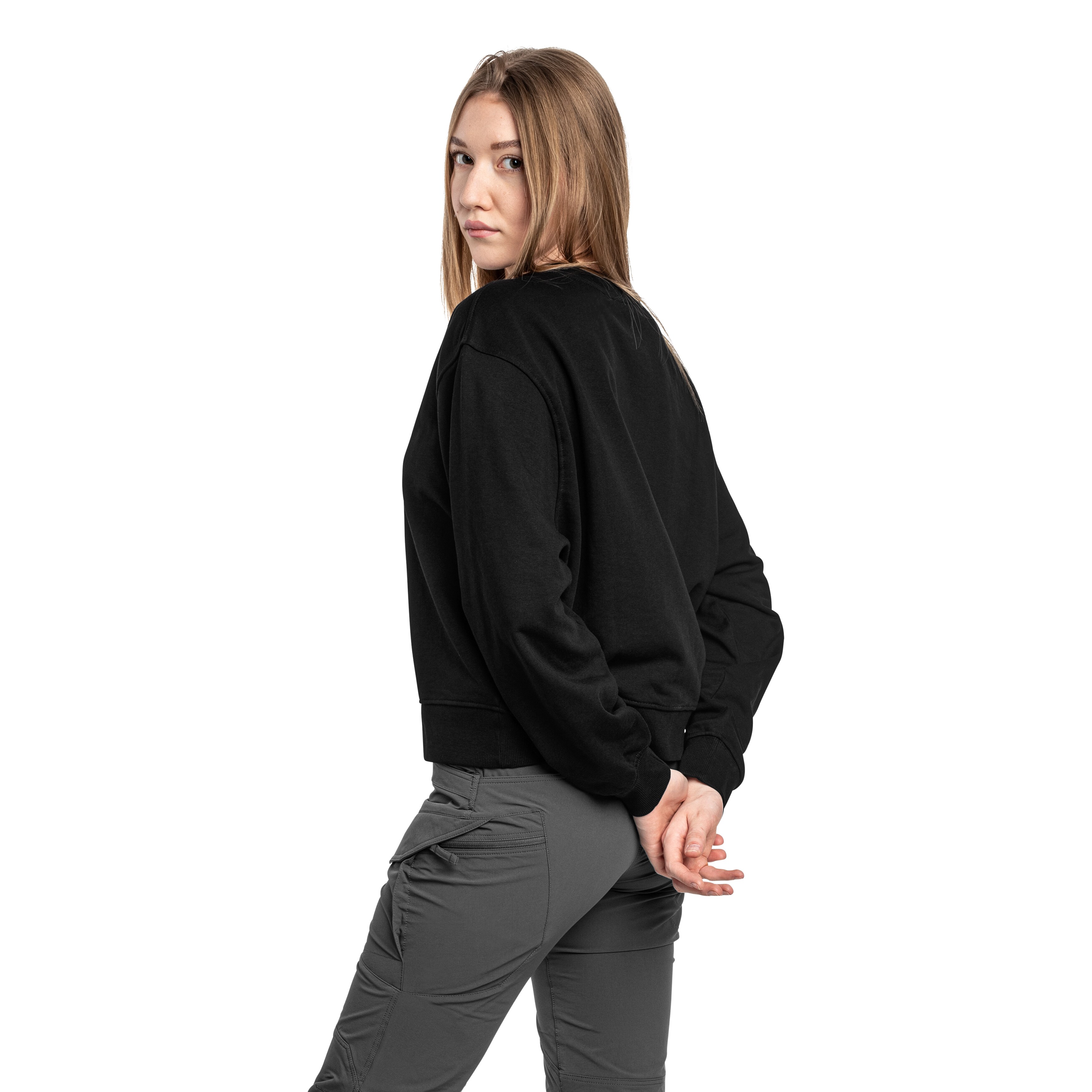 4F - F1765 Damen Sweatshirt - Schwarz