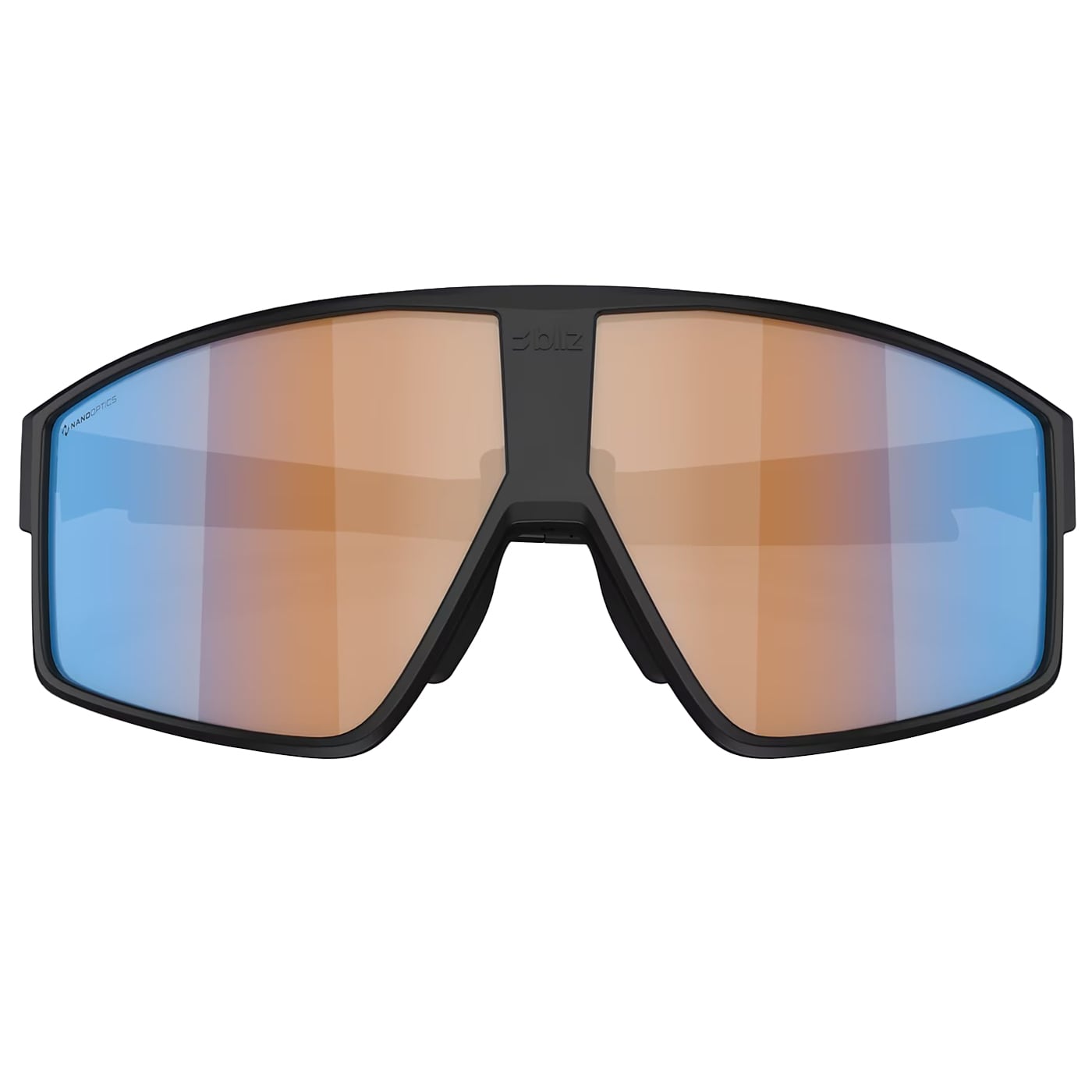Bliz - P002 Sonnenbrille - Matte Black/Coral/Orange Mirror Blue
