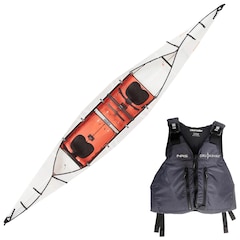 Oru Kayak Heaven TT Kanu - White + Oru Kayak PFD Schwimmweste - Set