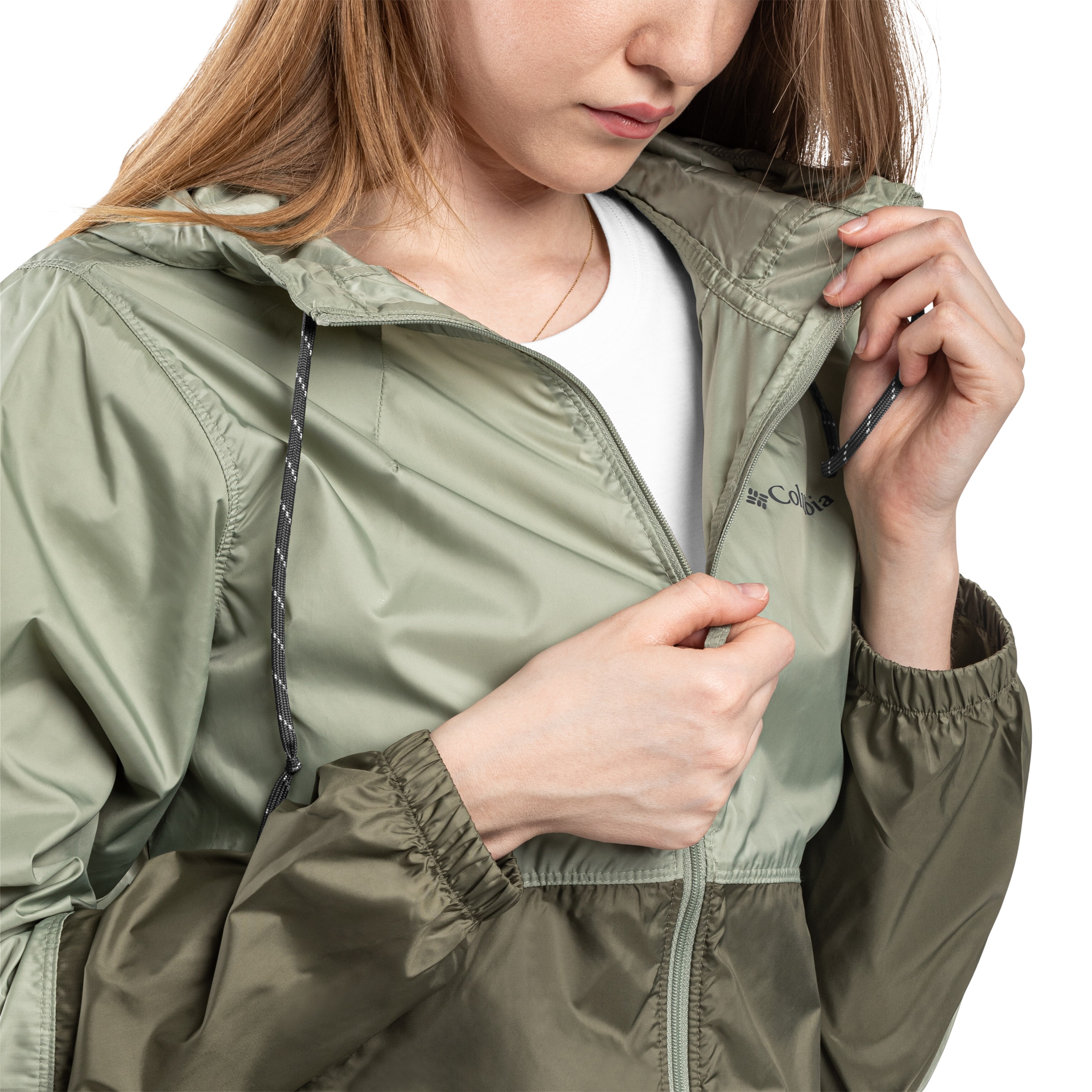 Columbia - Flash Forward II Hooded Windbreaker - Damenjacke - Safari/Stone Green