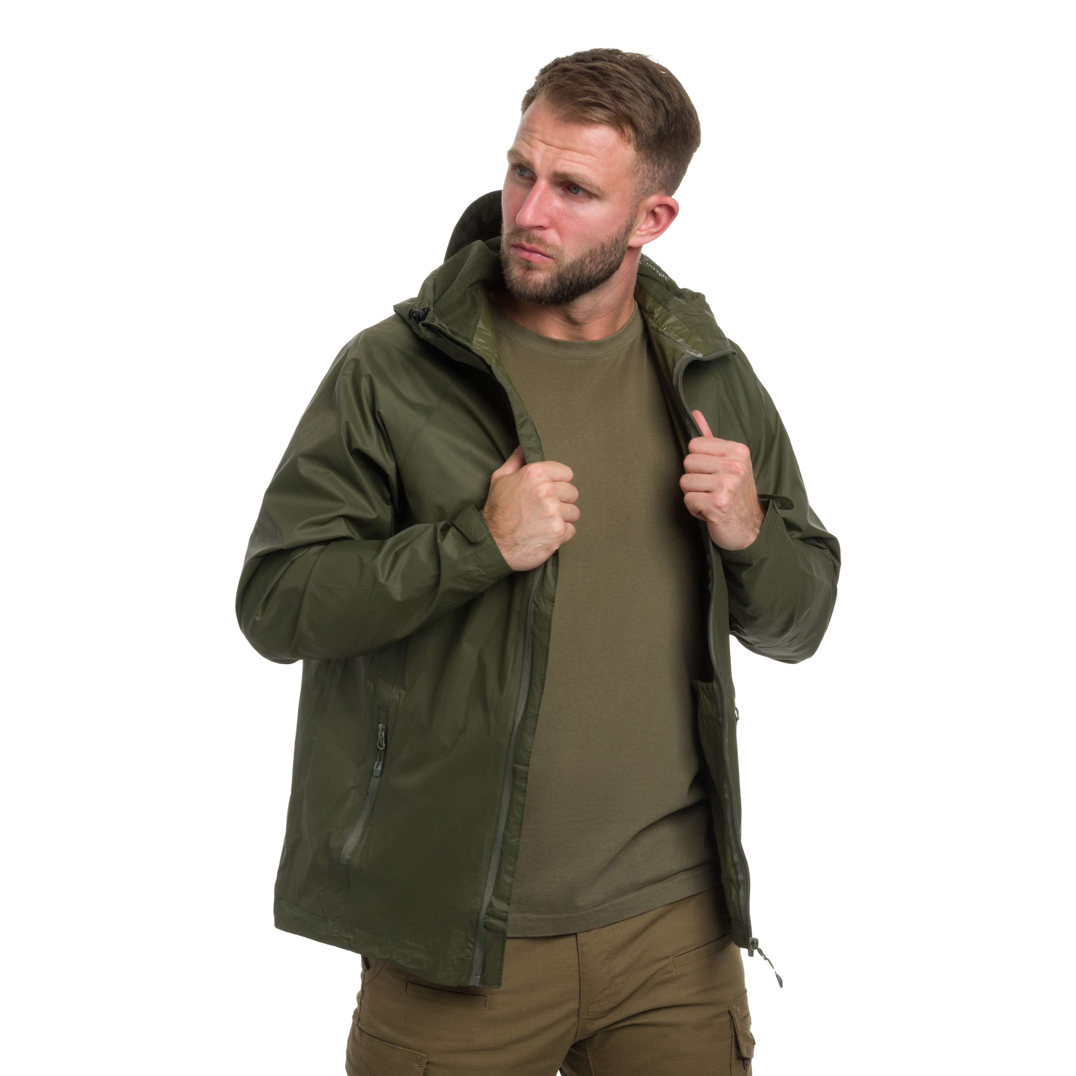 Highlander - Outdoor Stow & Go Pack Away V2 Jacke - Olive Green