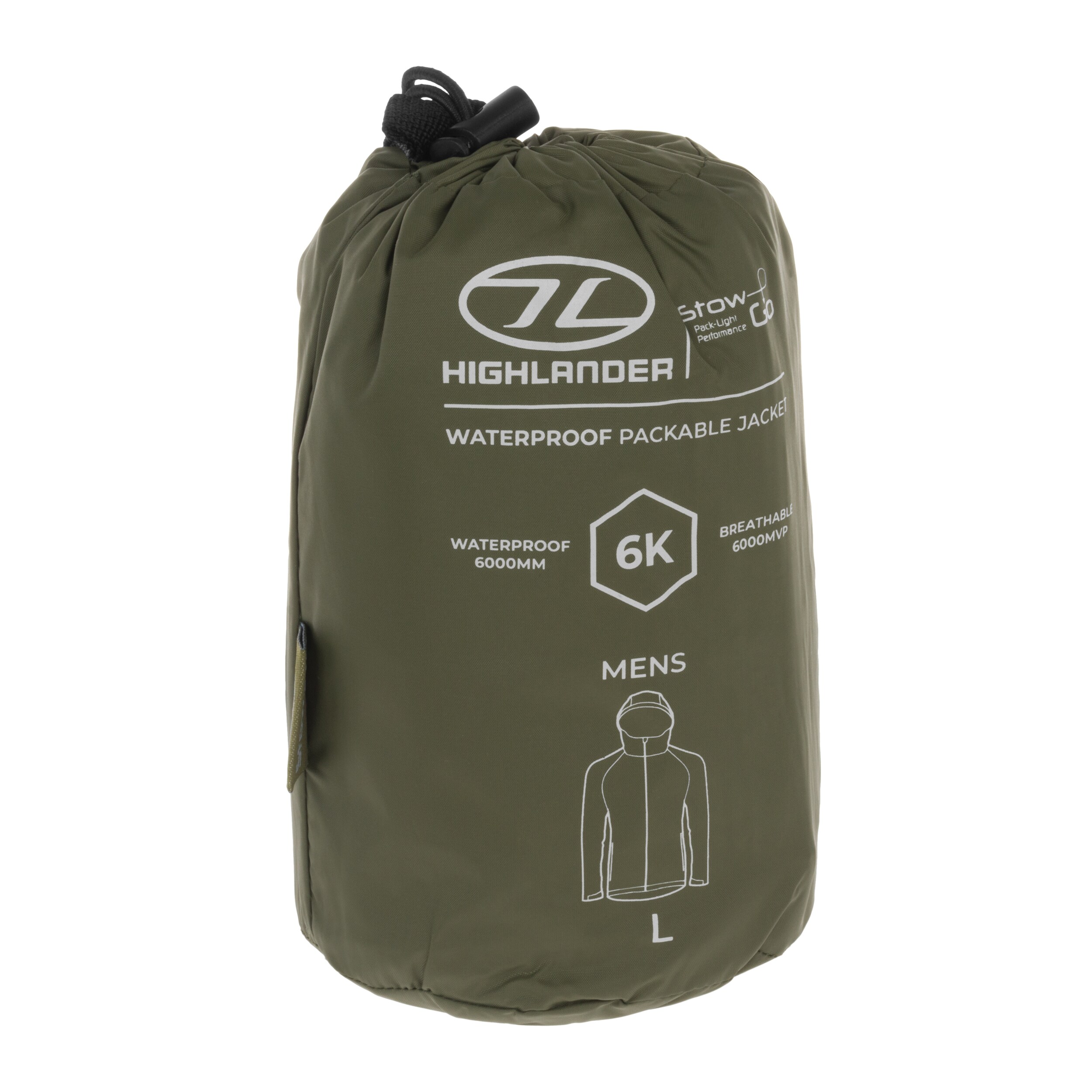 Highlander - Outdoor Stow & Go Pack Away V2 Jacke - Olive Green