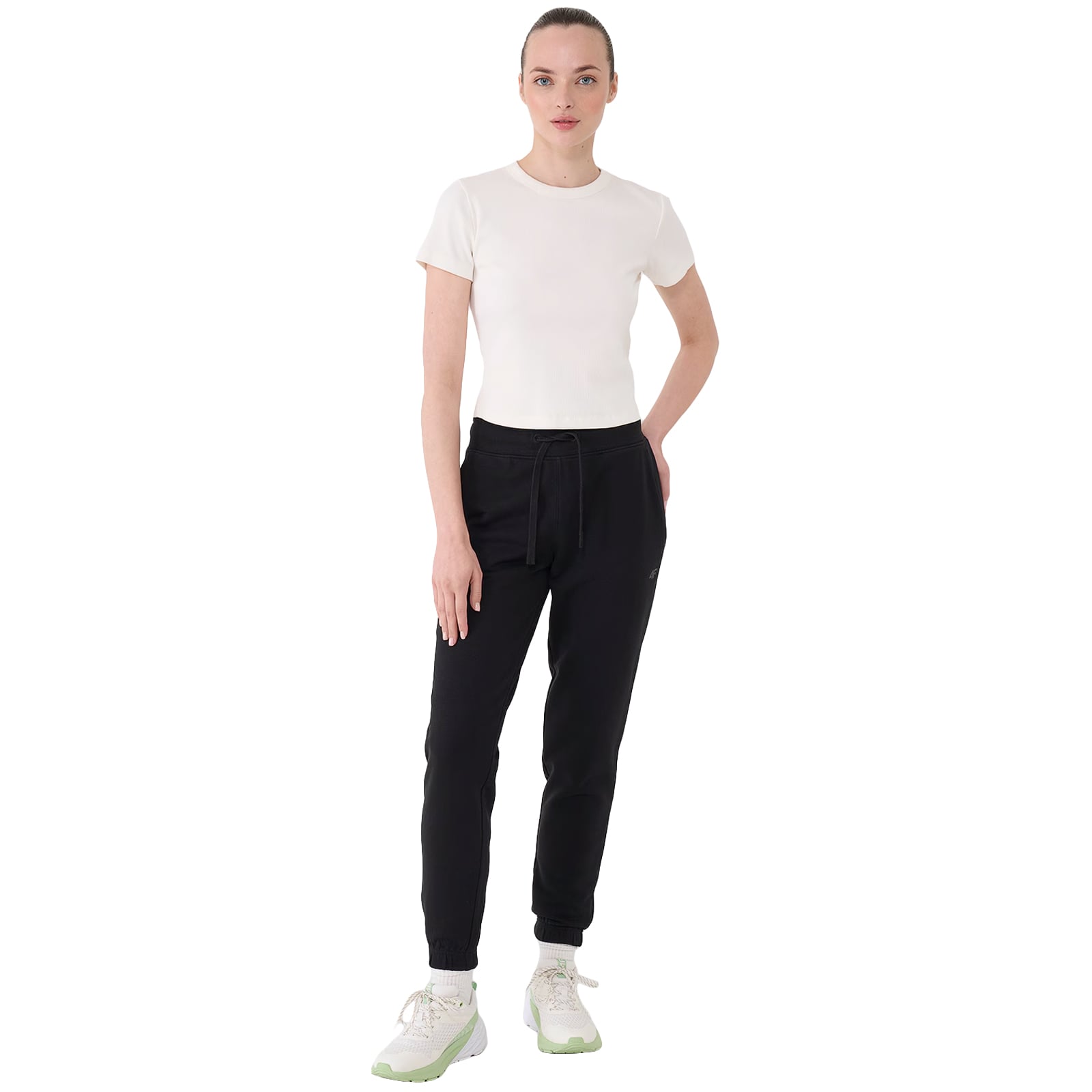 4F - F1138 Damen-Sweatpants - Schwarz