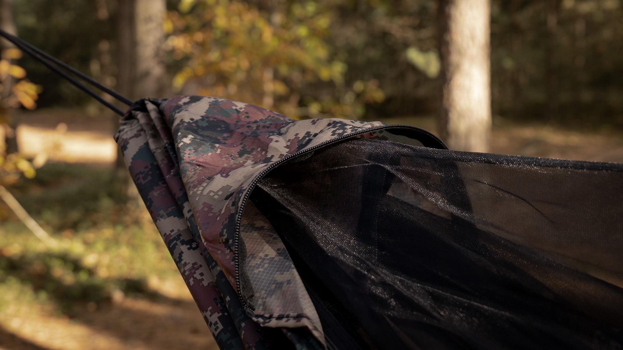 TigerWood - Libelle V2 Long Pocket Camo Ultraleichte Hängematte - mit Moskitonetz