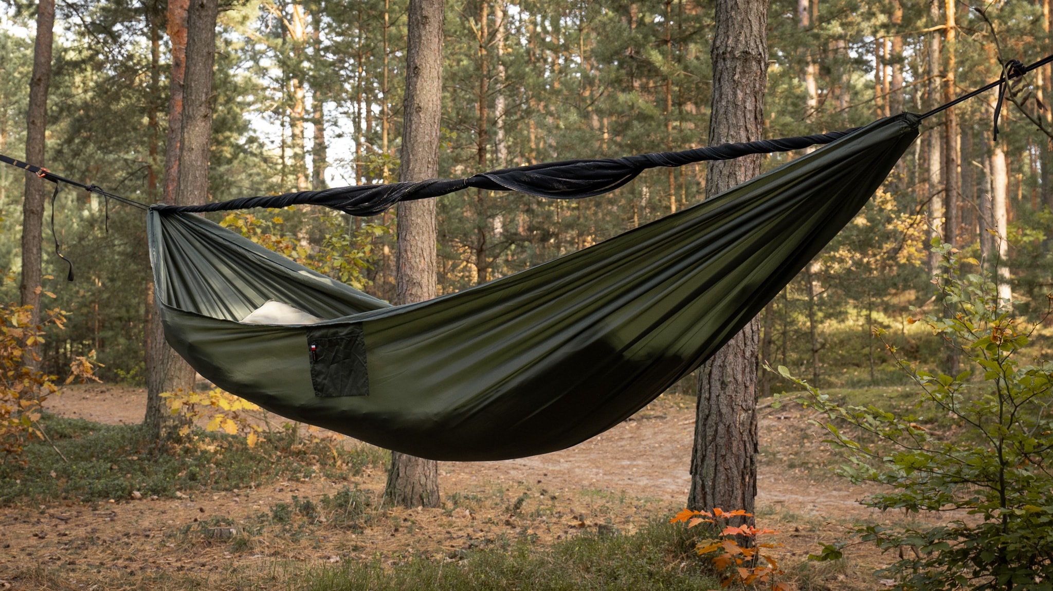 TigerWood - Libelle V2 Double Zip Green ultraleichte Hängematte - mit Moskitonetz