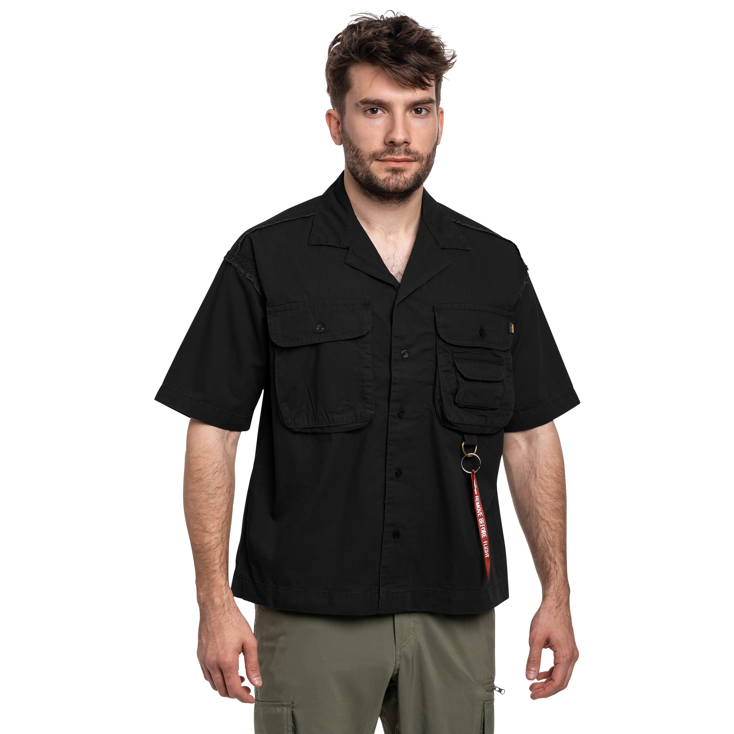 Alpha Industries - Aloha Safari Short Sleeve Hemd - Black
