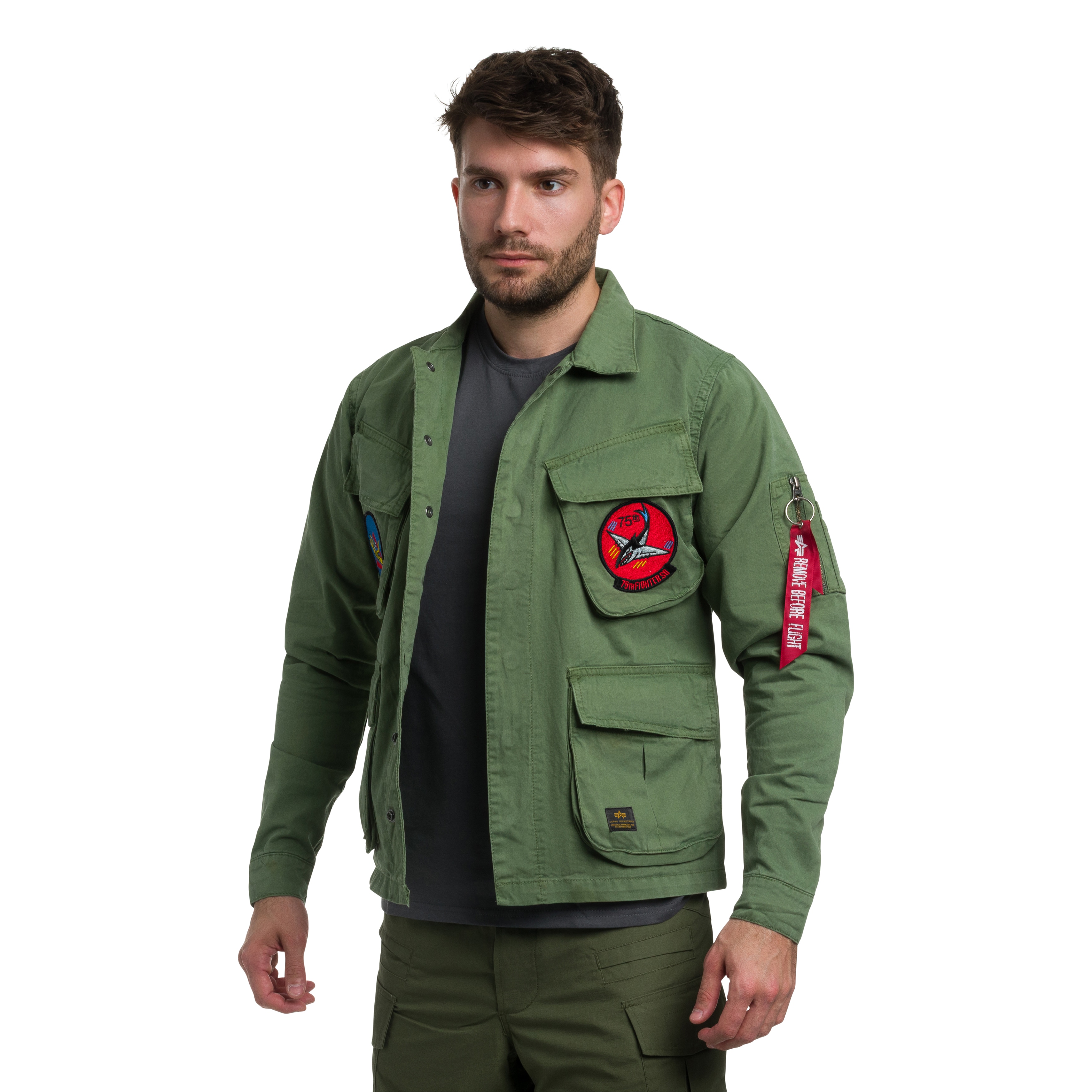 Alpha Industries - Field Flying Tigers Jacke - Vintage Green