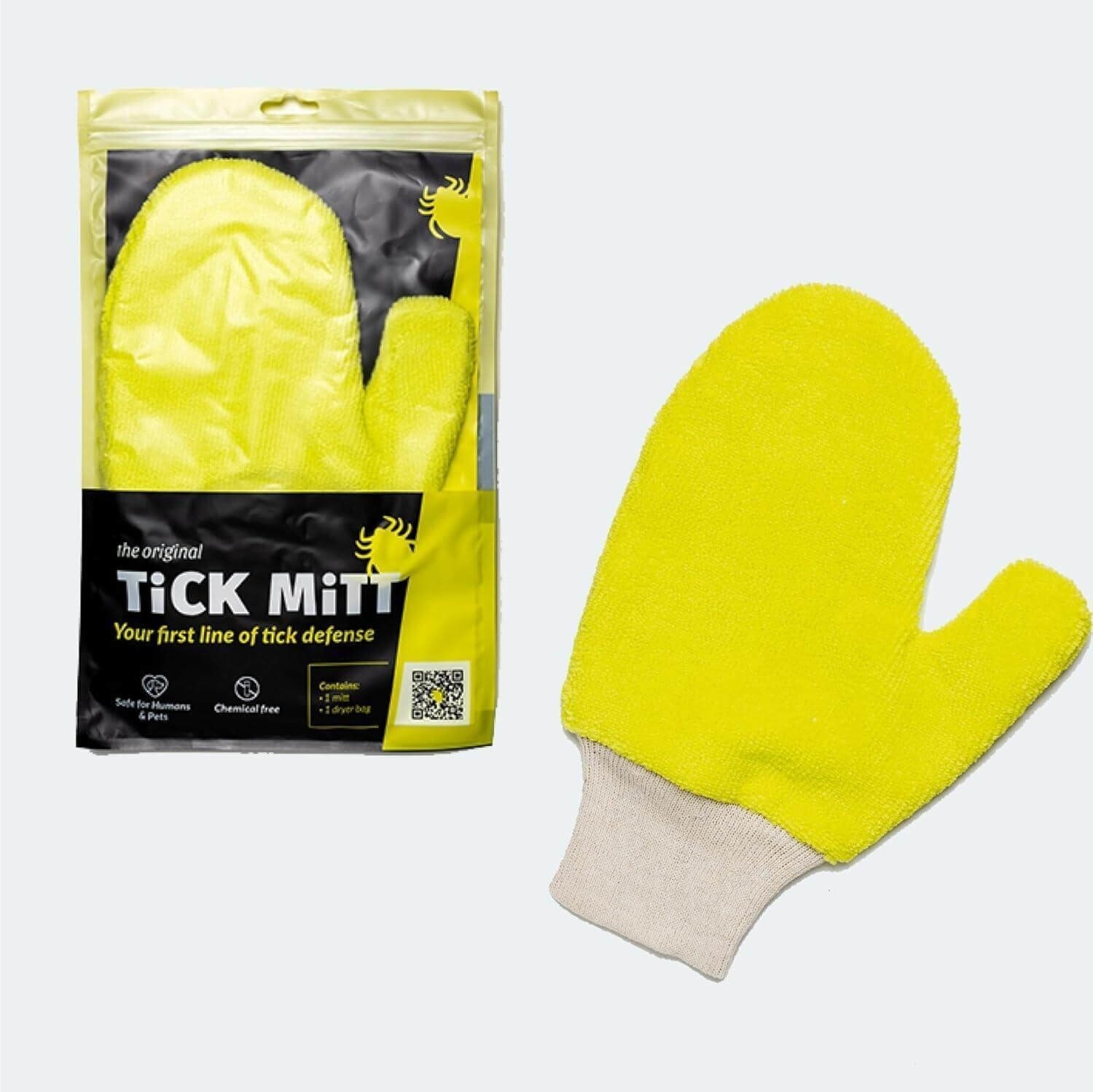 Tick Mitt - Handschuh zur Zeckenentfernung - Gelb