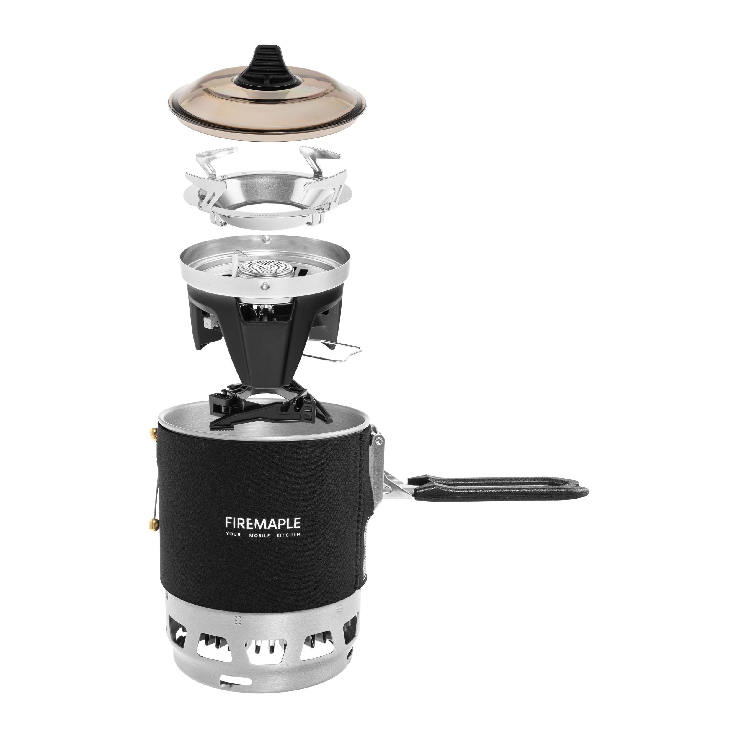 Fire Maple - FMS-X3 Campingkocher mit Topf - Black