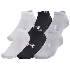 Under Armour - Essential Low Cut Black/Halo Grey Socken - 6 Paar