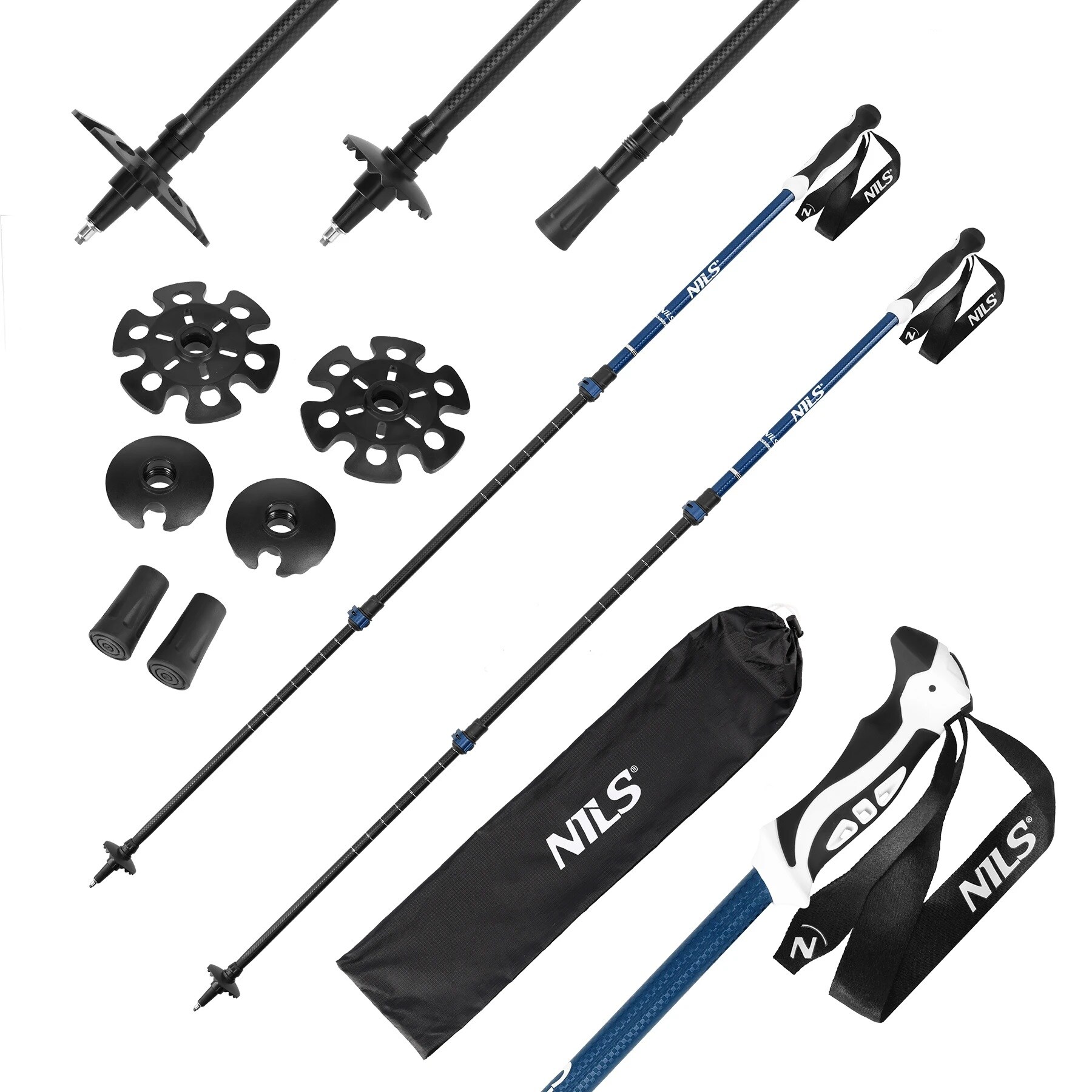 Nils - TK8601 Trekkingstöcke - Blue