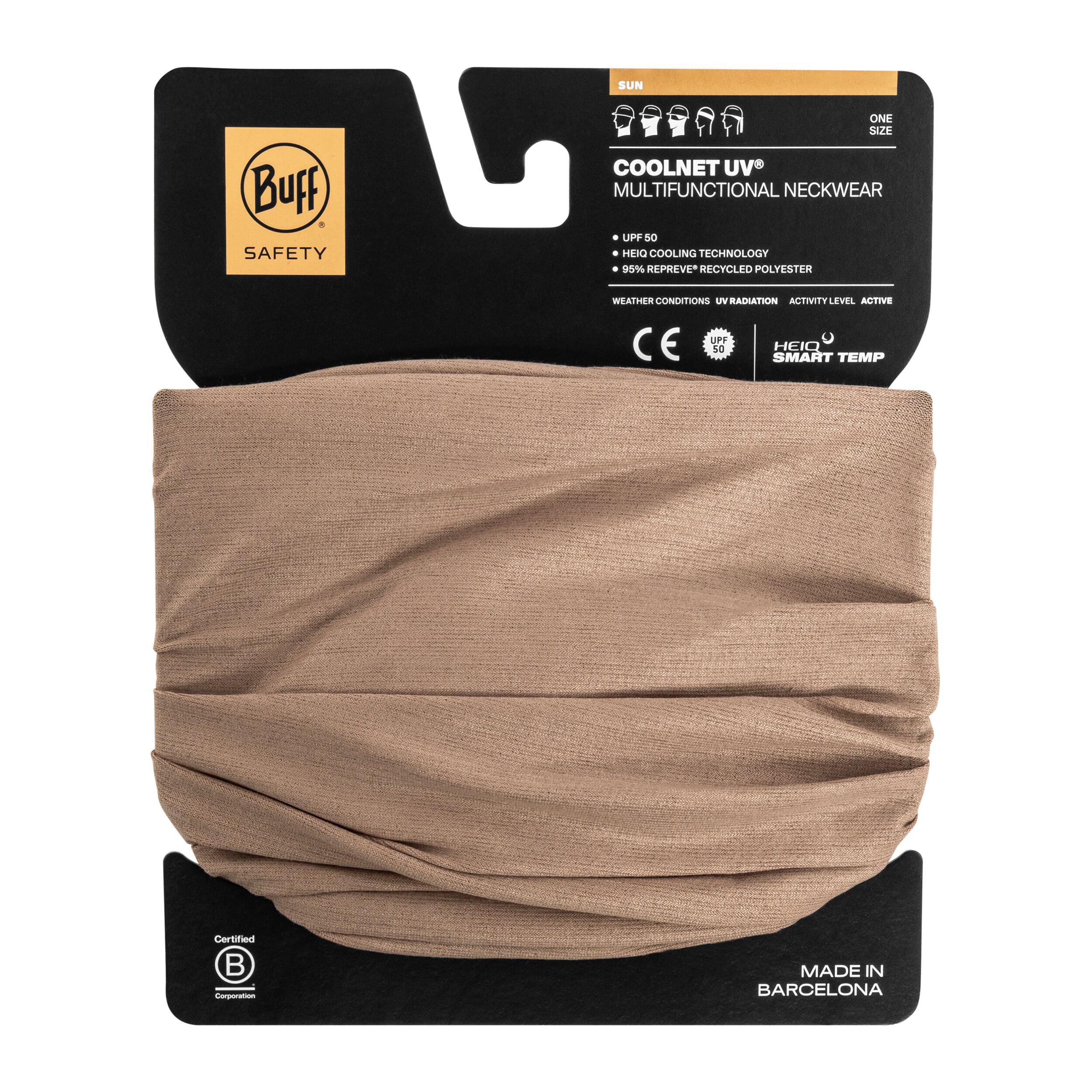 Buff - Coolnet UV Solid Schlauchtuch - Coyote