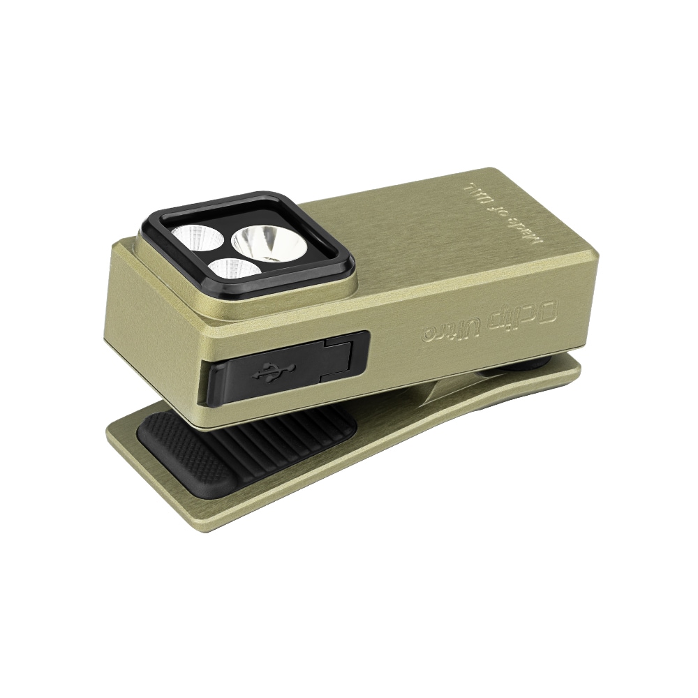 Olight - Oclip Ultra Olive Green wiederaufladbare Taschenlampe - 530 Lumen