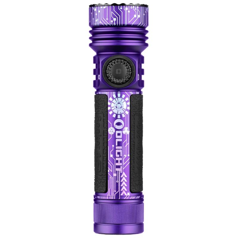 Olight - Seeker 4 Pro Cool White Cyber Violet taktische Taschenlampe - 4600 Lumen