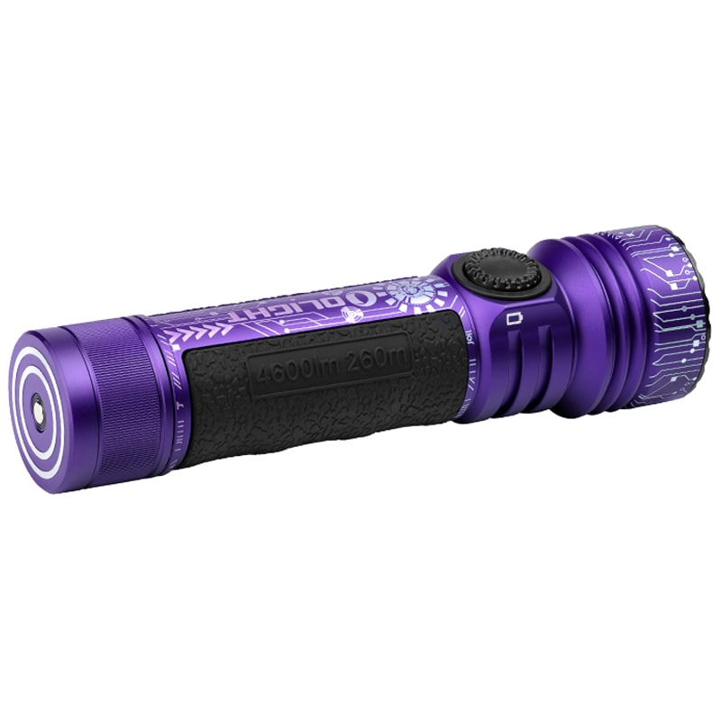 Olight - Seeker 4 Pro Cool White Cyber Violet taktische Taschenlampe - 4600 Lumen