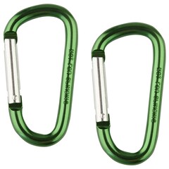 M-Tac - Karabiner aus Aluminium 8 cm Olive - 2 Stk.
