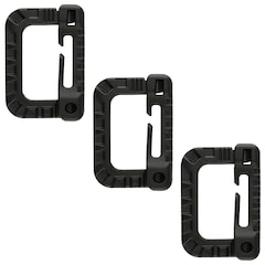M-Tac - D-ring Karabiner Black - 3 Stk.