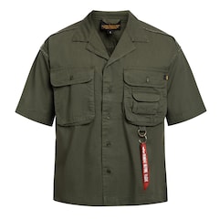 Alpha Industries - Aloha Safari Short Sleeve - Hemd - Dark Olive