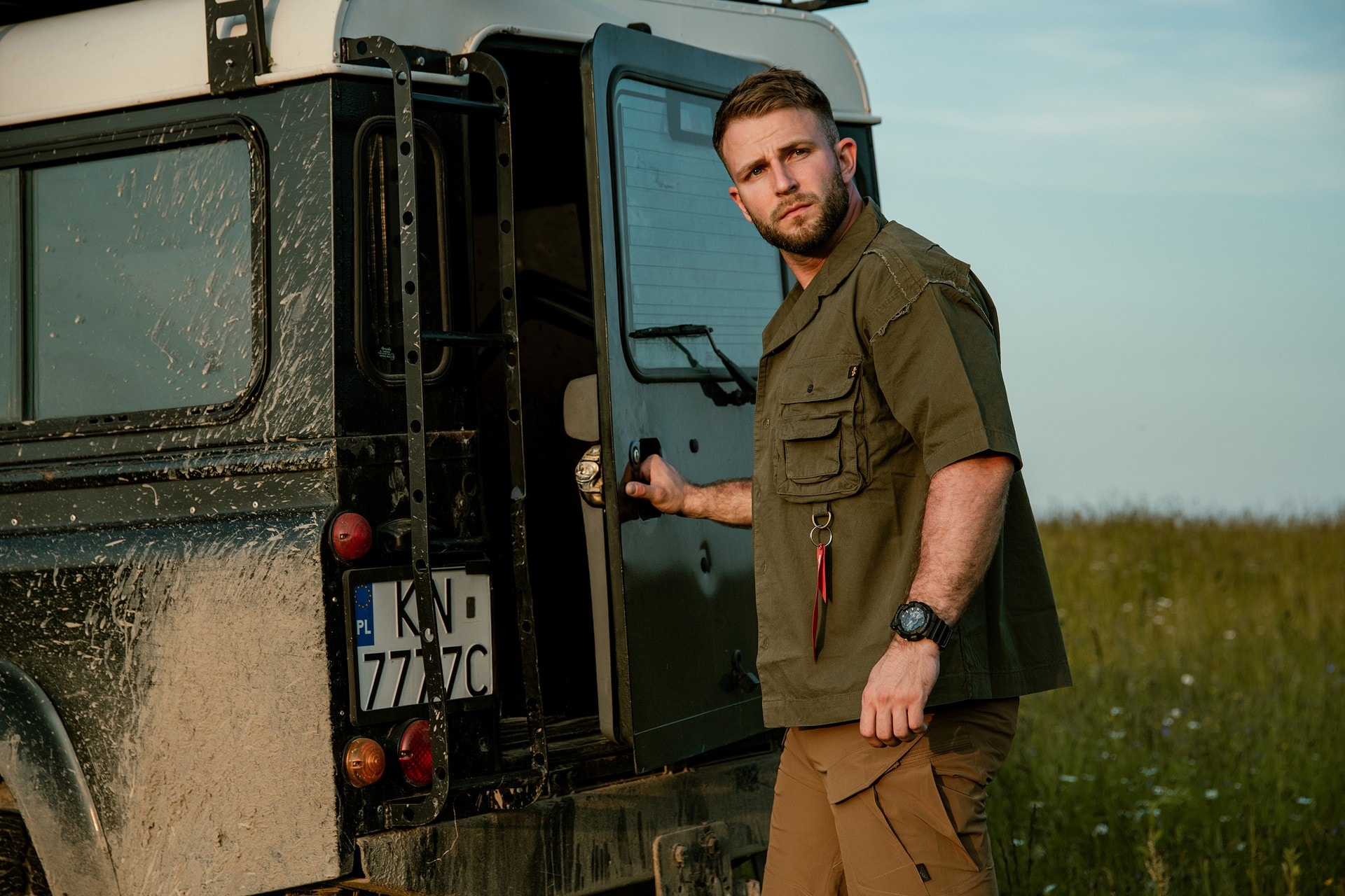 Alpha Industries - Aloha Safari Short Sleeve - Hemd - Dark Olive