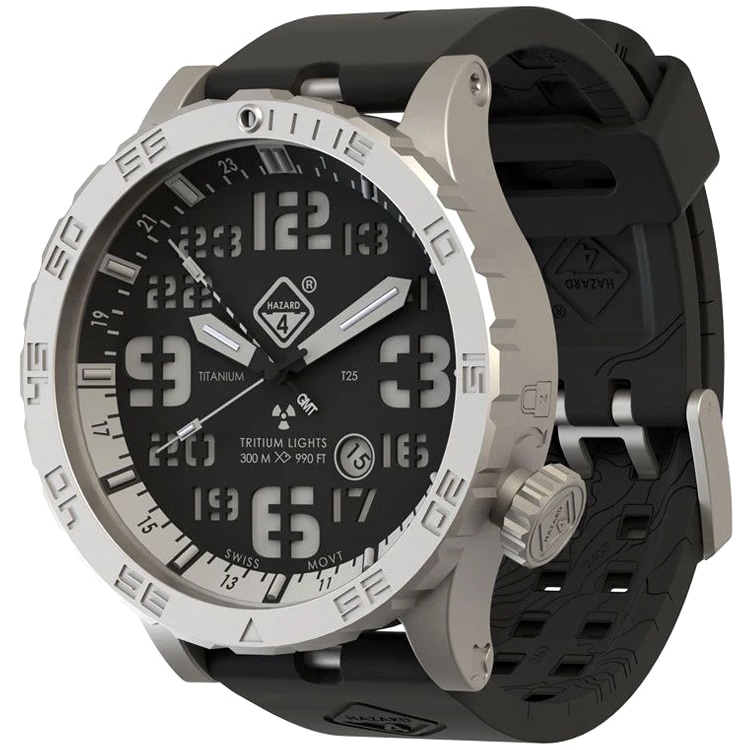 Hazard 4 - Heavy Water Diver BlackTie B GMT - Armbanduhr - White