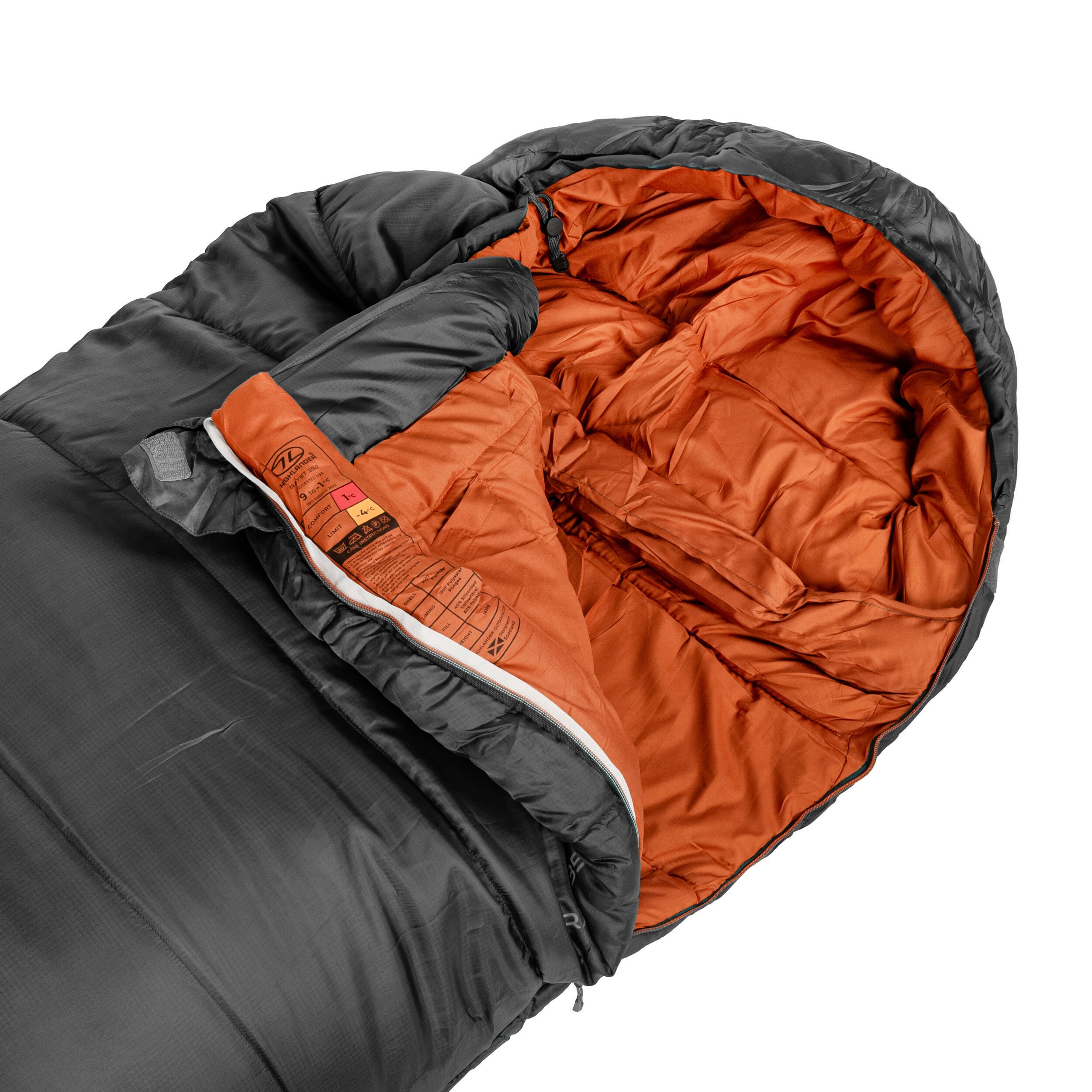 Highlander - Outdoor Rayet 450 Schlafsack - Dark Grey