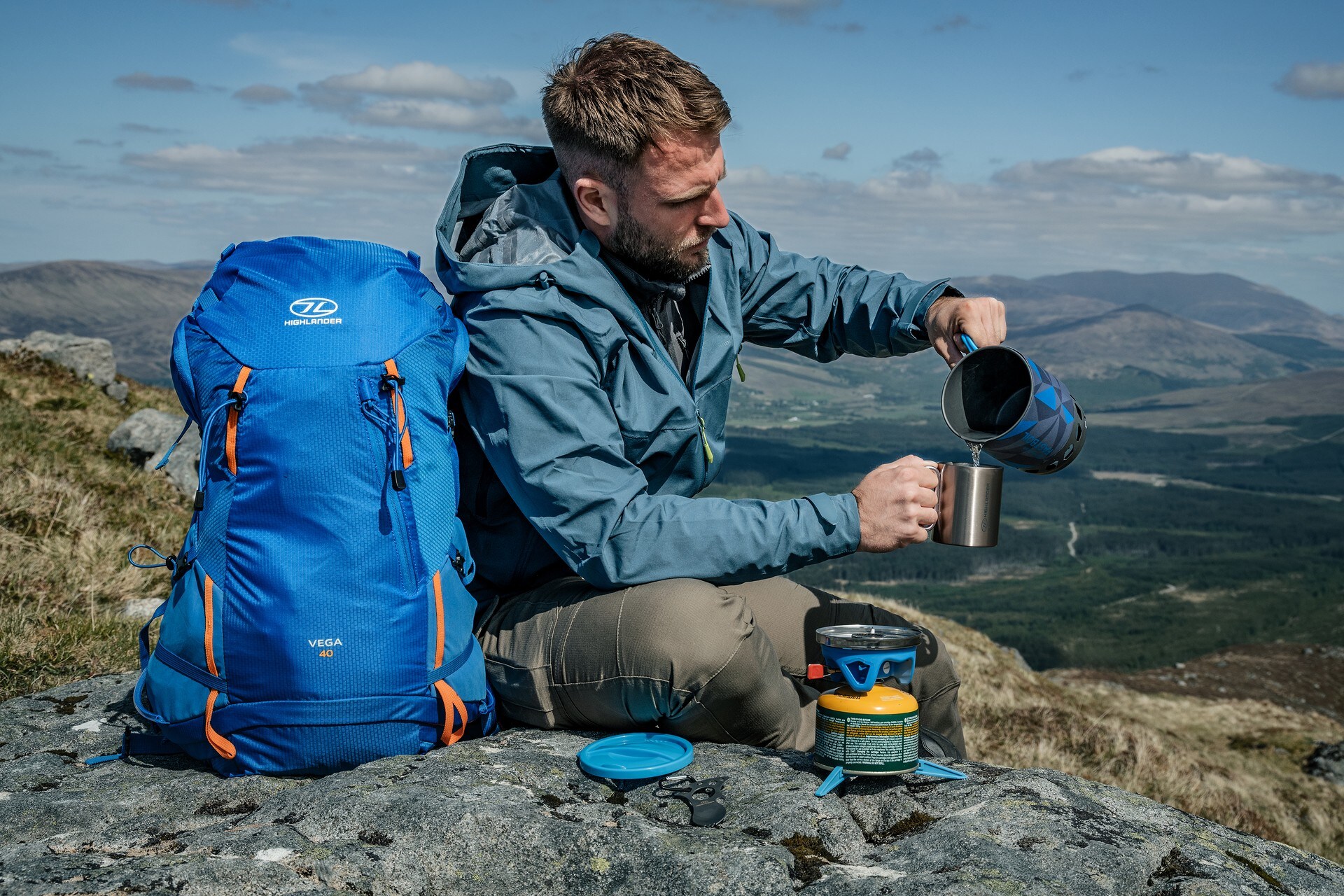 Highlander - Outdoor Vega Men Rucksack 40 l - Sky Blue