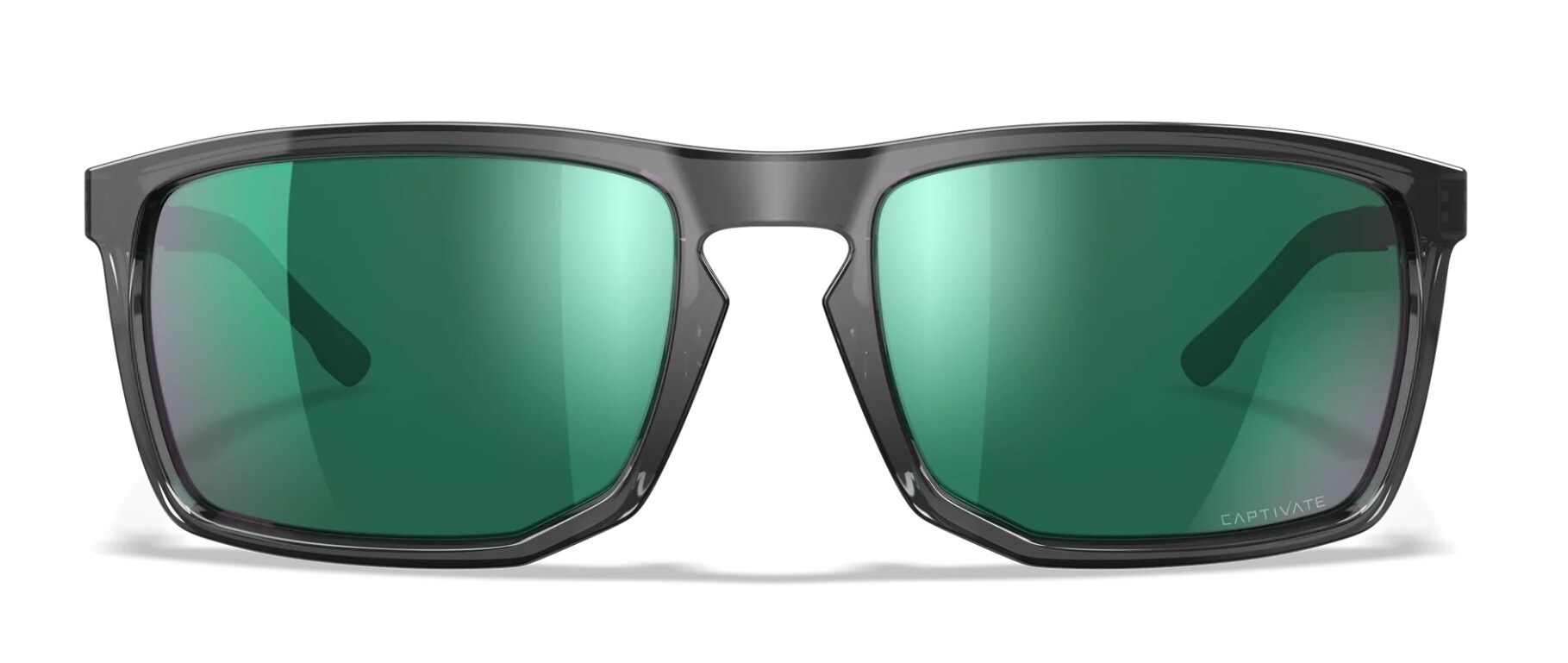 Wiley X - Axe Takische Brille - Captivate Polarized Green Mirror/Gloss Crystal Grey