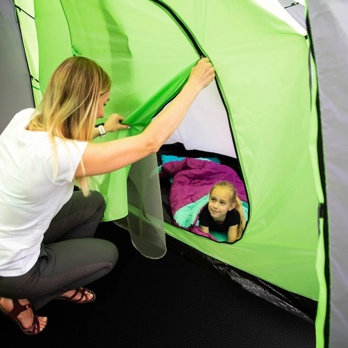 Nils - Camp Highland IV NC6431 - 4-Personen-Zelt - Grün-grau