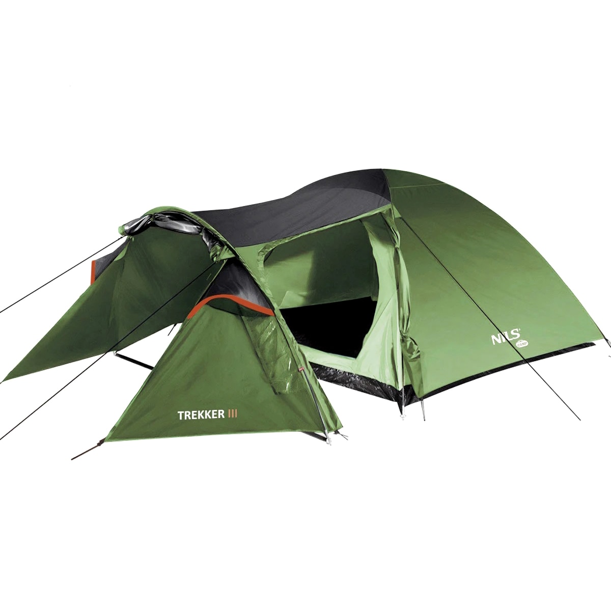 Nils - Camp Trekker III NC6312 3-Personen Zelt - Schwarz-Grün