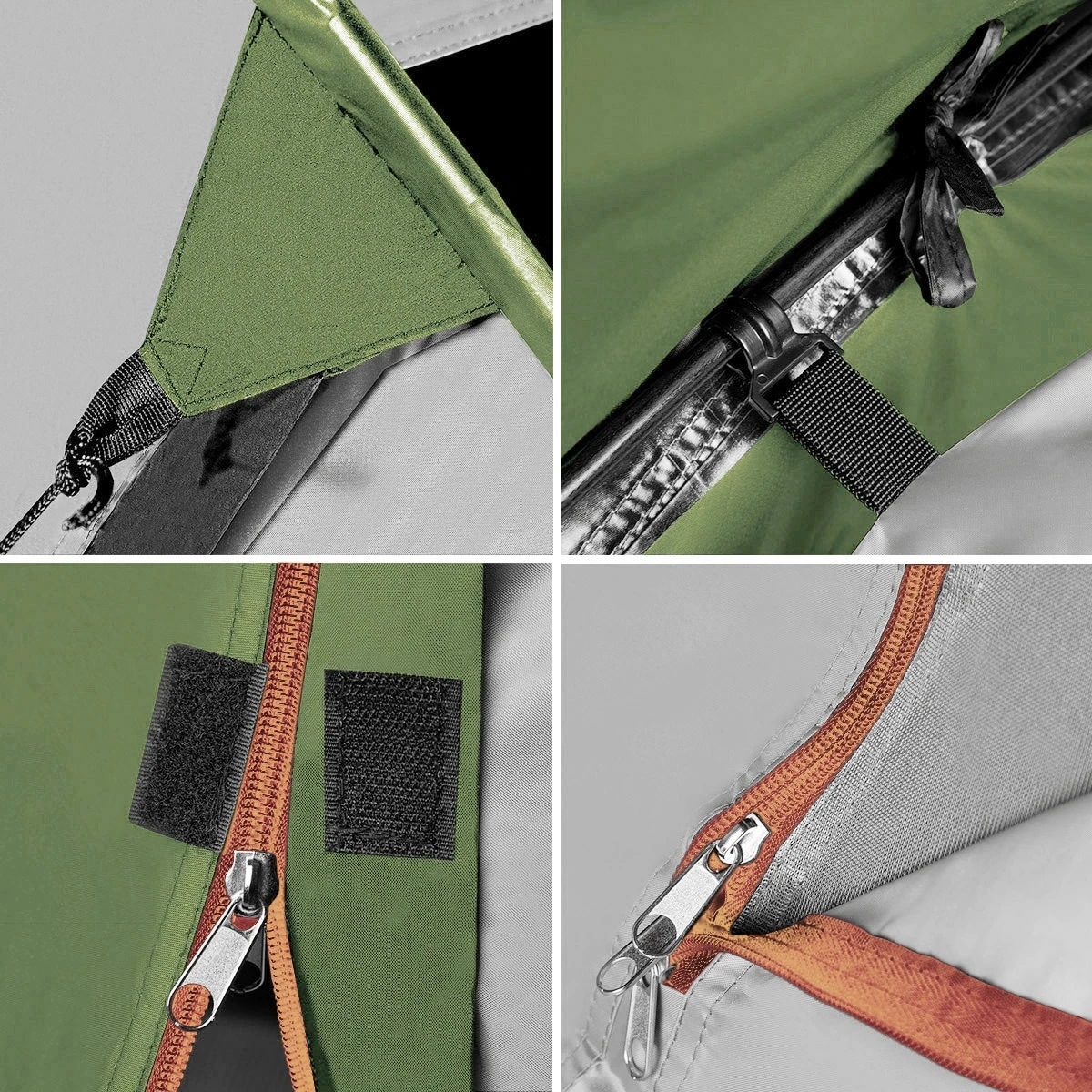 Nils - Camp Trekker III NC6312 3-Personen Zelt - Schwarz-Grün