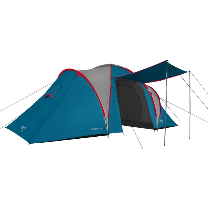 Nils Camp - Highland NC6031 6-Personen Zelt - Blau-Grau