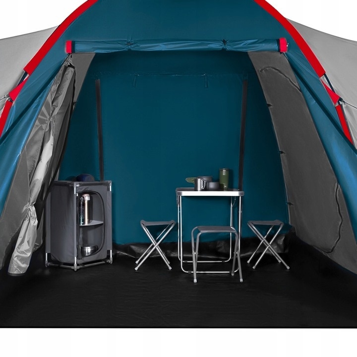 Nils Camp - Highland NC6031 6-Personen Zelt - Blau-Grau